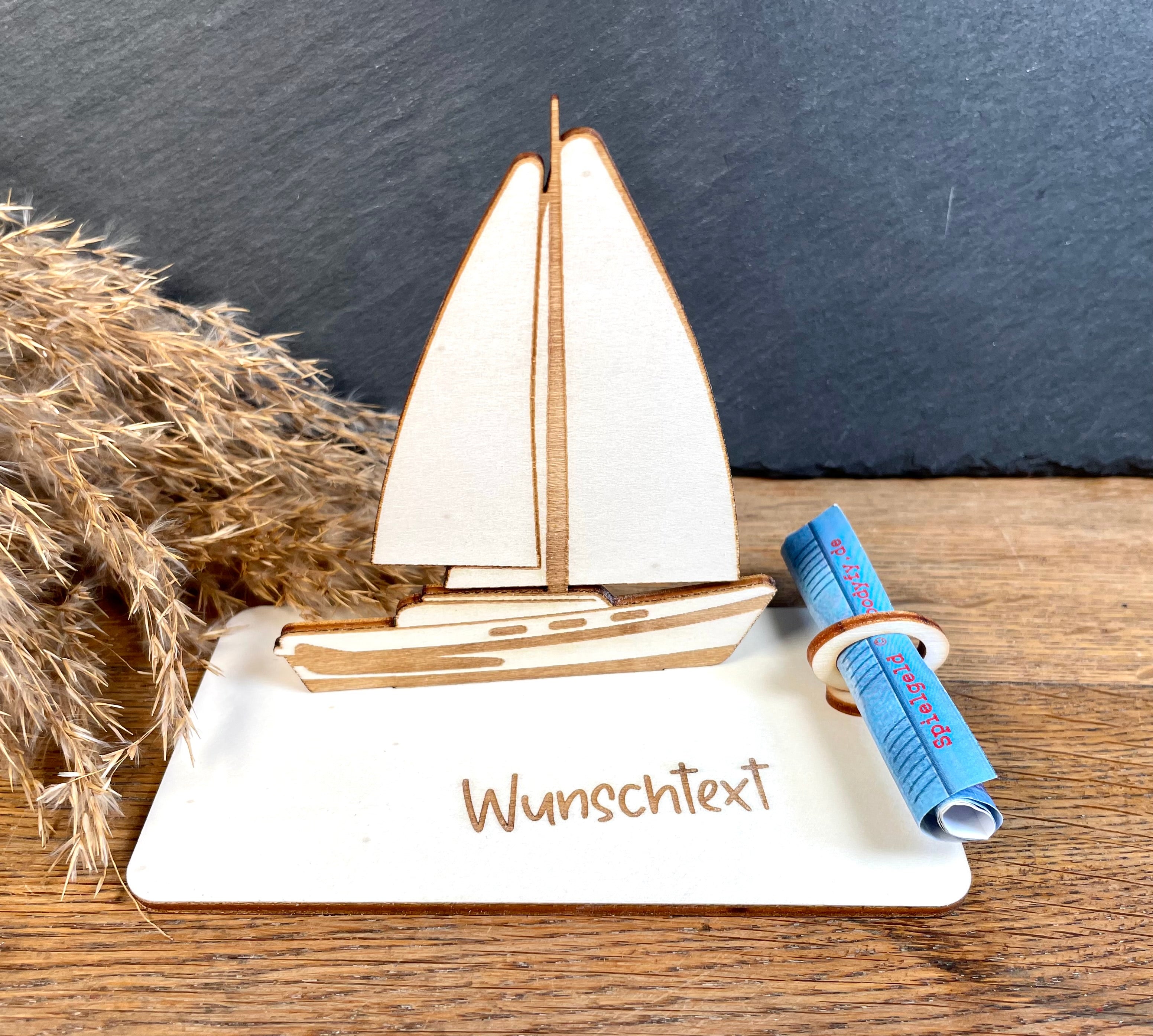 Geldscheinhalter Segelboot