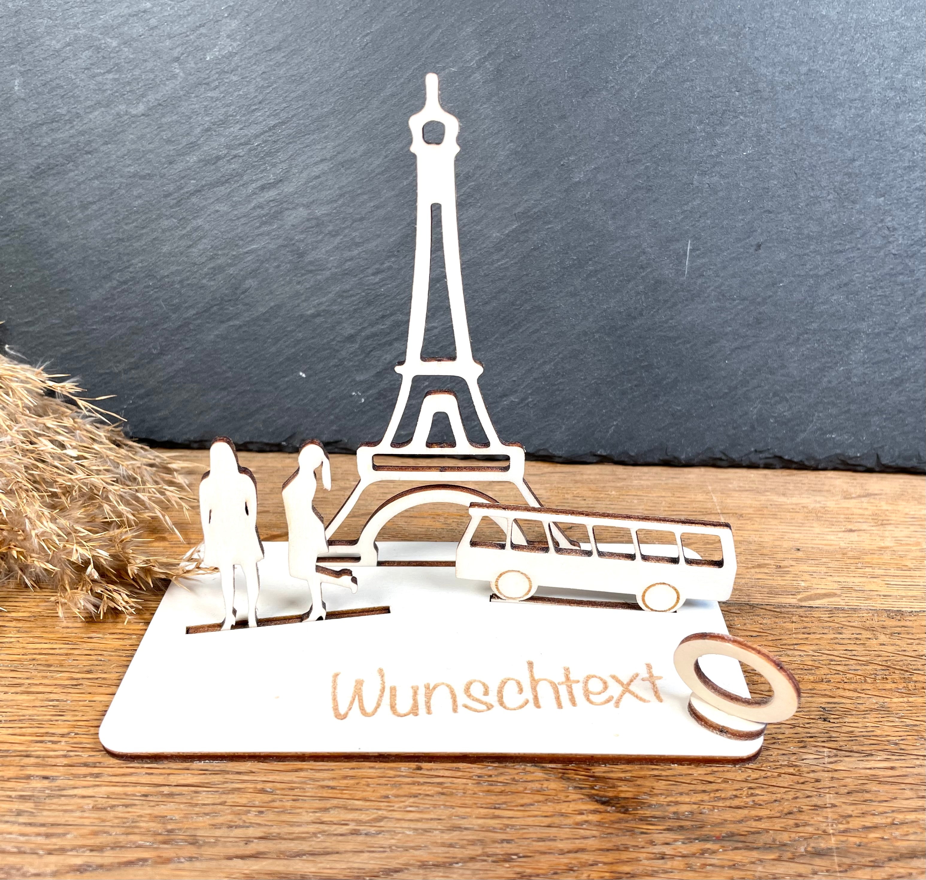 Geldscheinhalter Paris, Eiffelturm mit Bus und Freundinnen