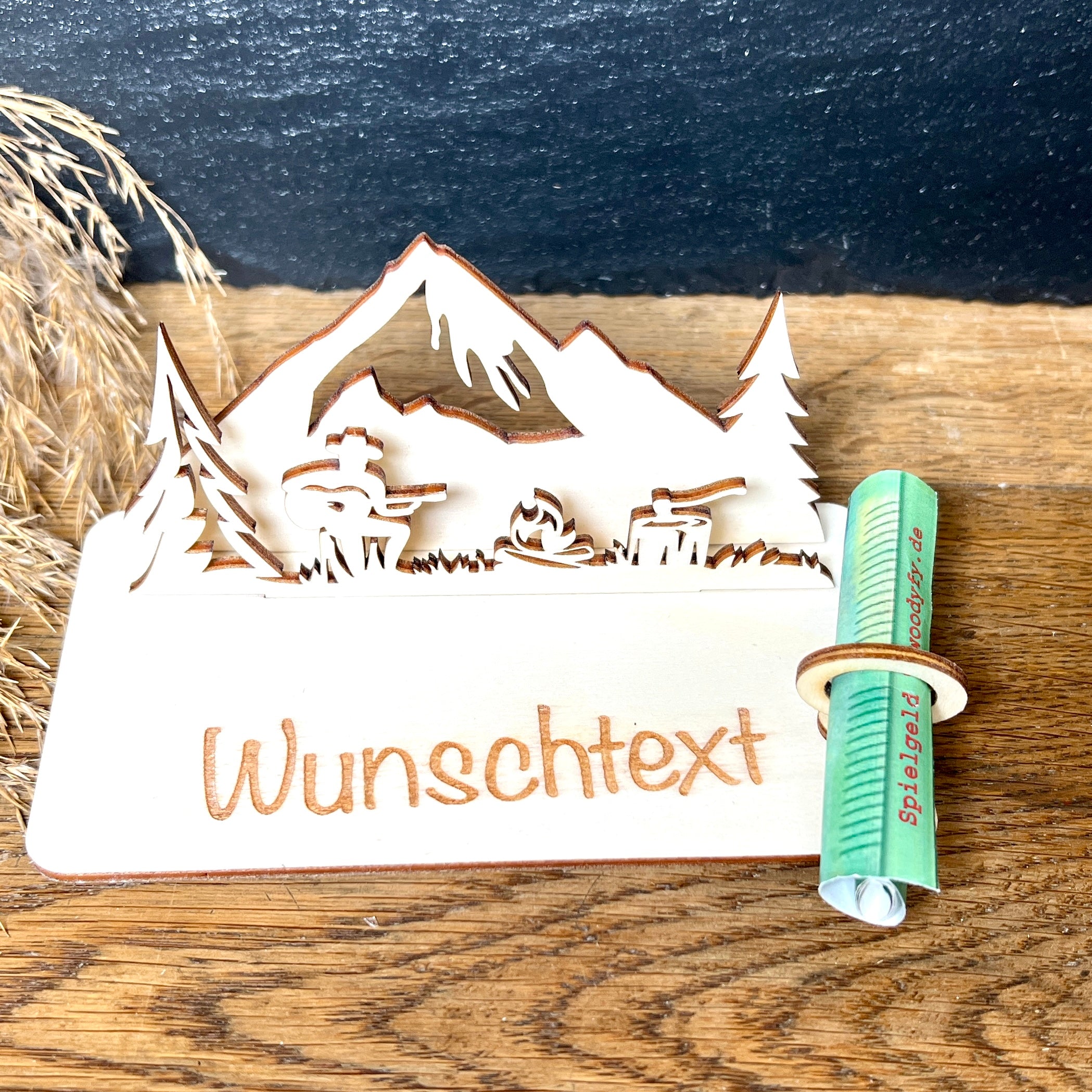 Geldscheinhalter Zelten, Camping