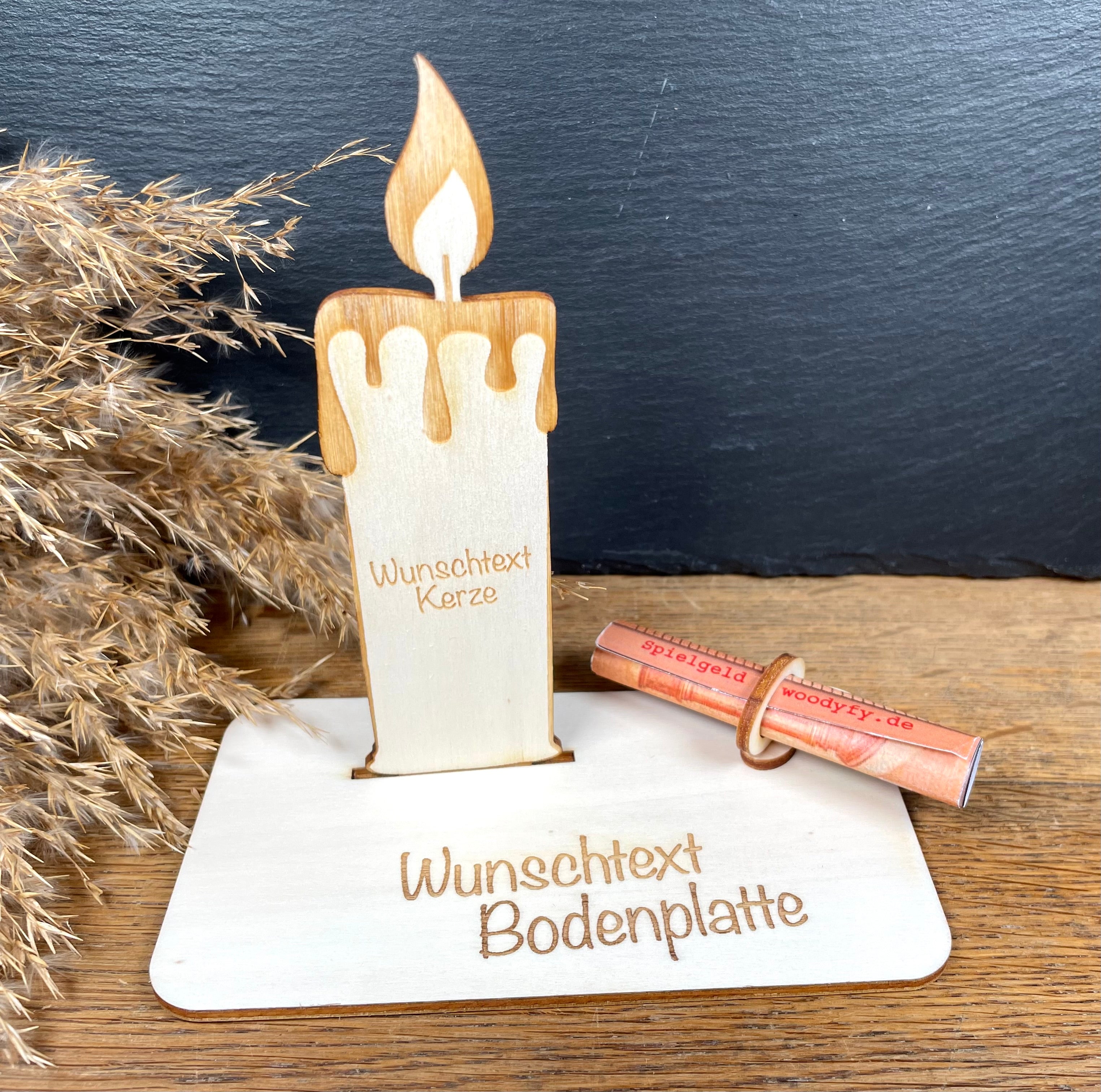 Geldscheinhalter Kerze