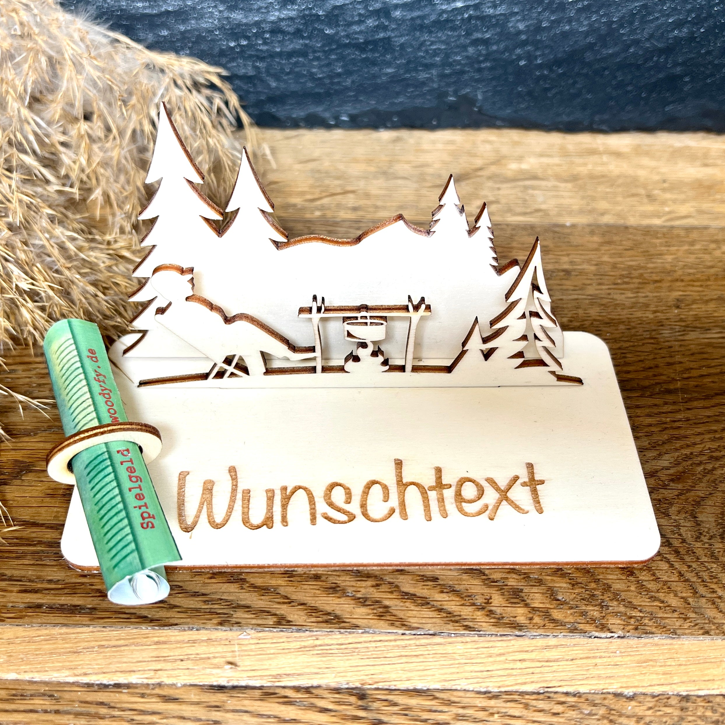 Geldscheinhalter Zelten, Camping