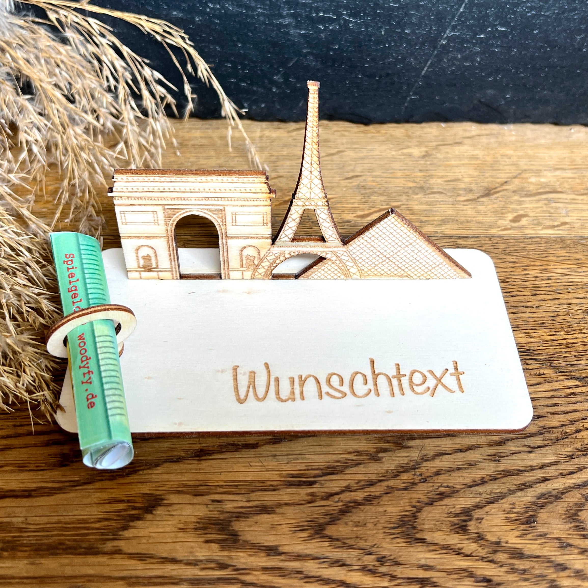 Geldscheinhalter Paris, Eifelturm, Louvre, Torbogen