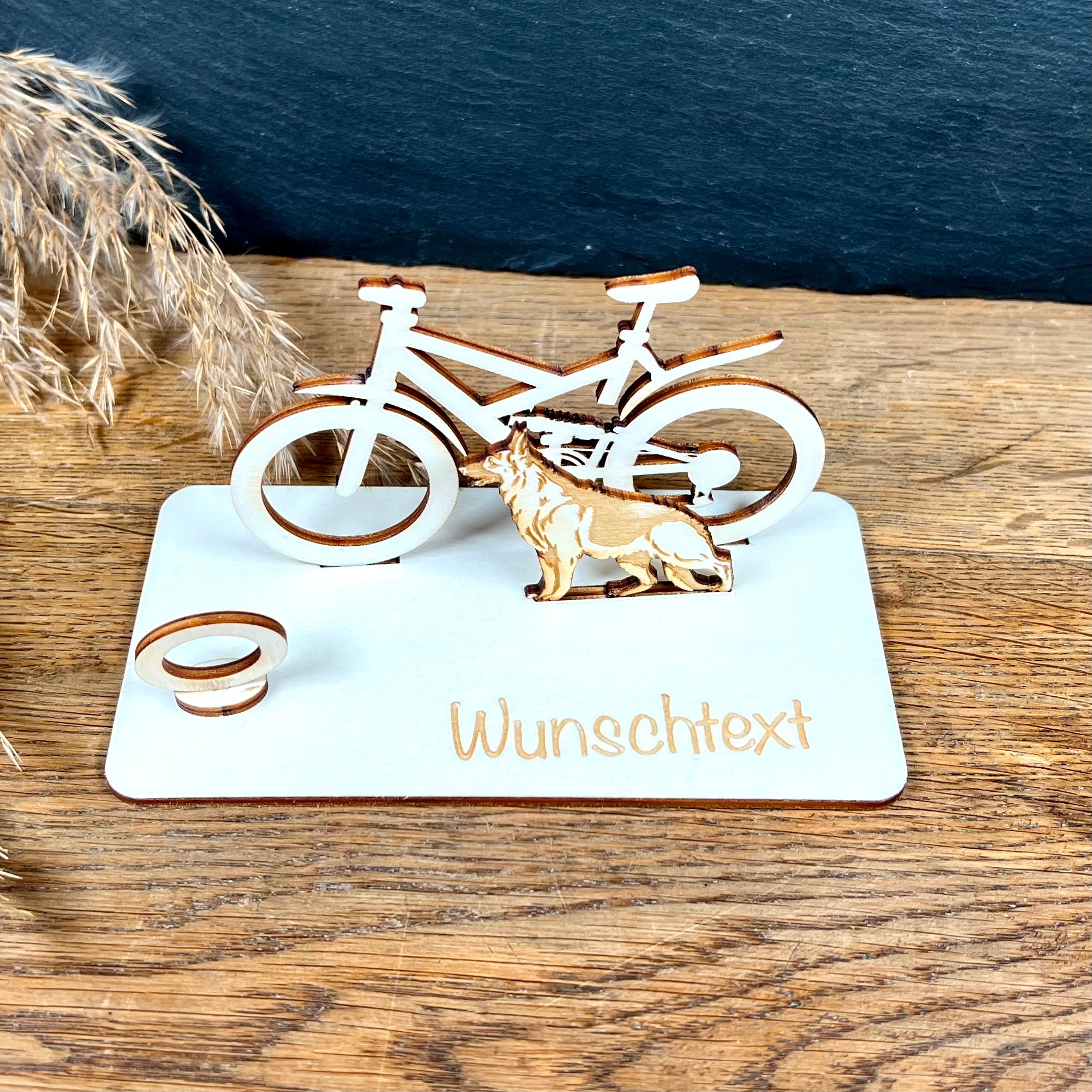 Geldscheinhalter Fahrrad mit Hund