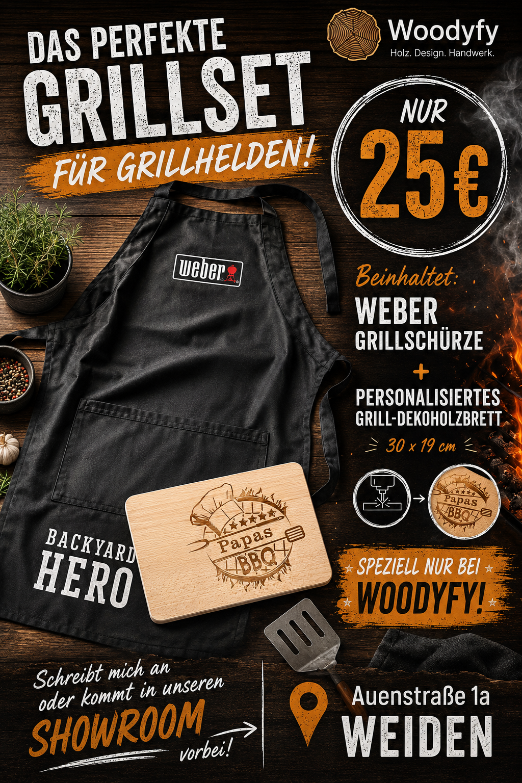 Set Grillschürze + Brett