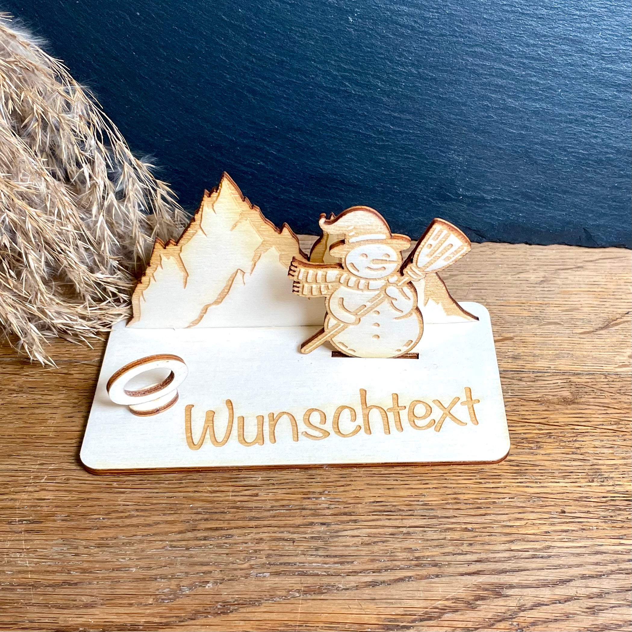 Geldscheinhalter Schneemann, Berge