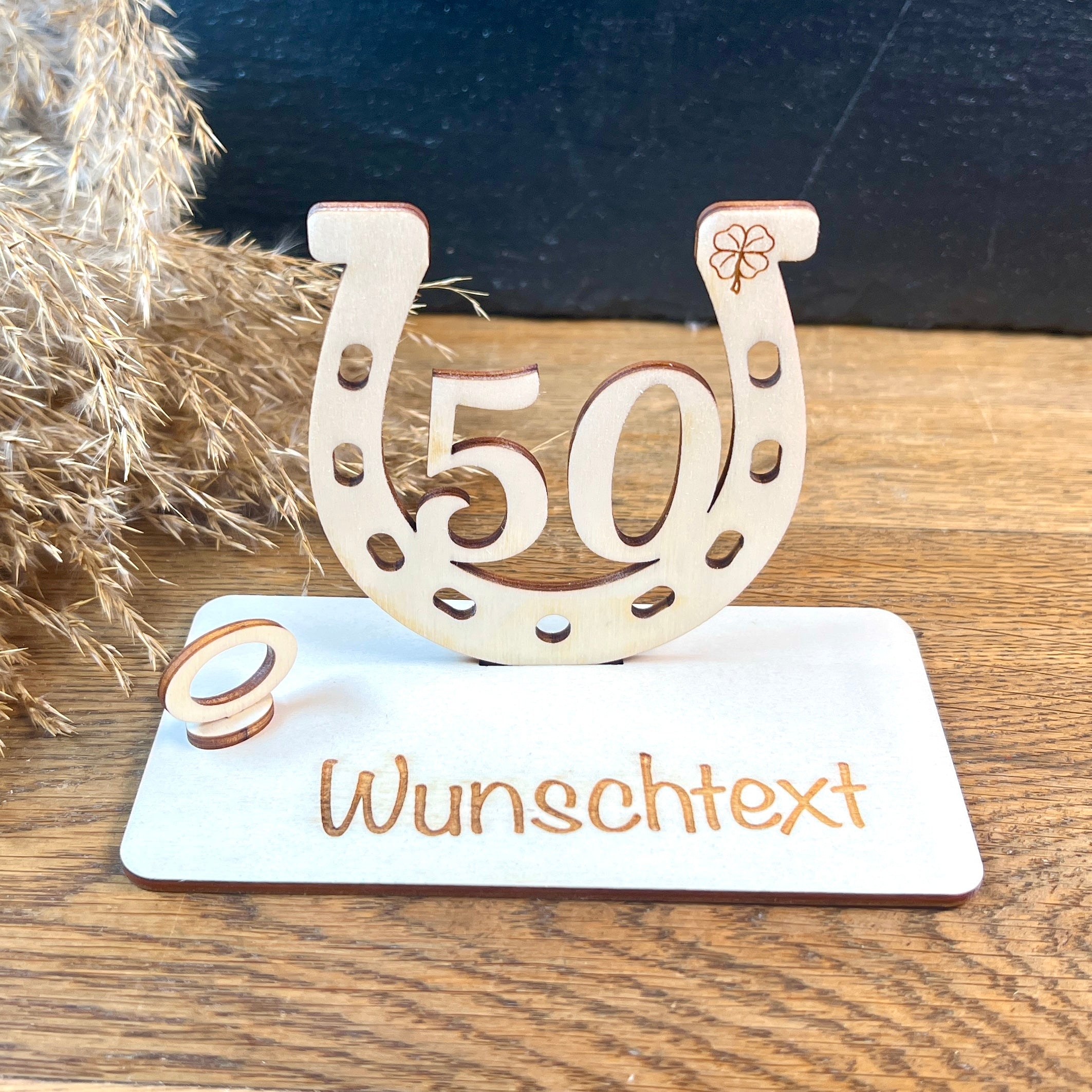 Geldscheinhalter Glück, Hufeisen mit Zahl