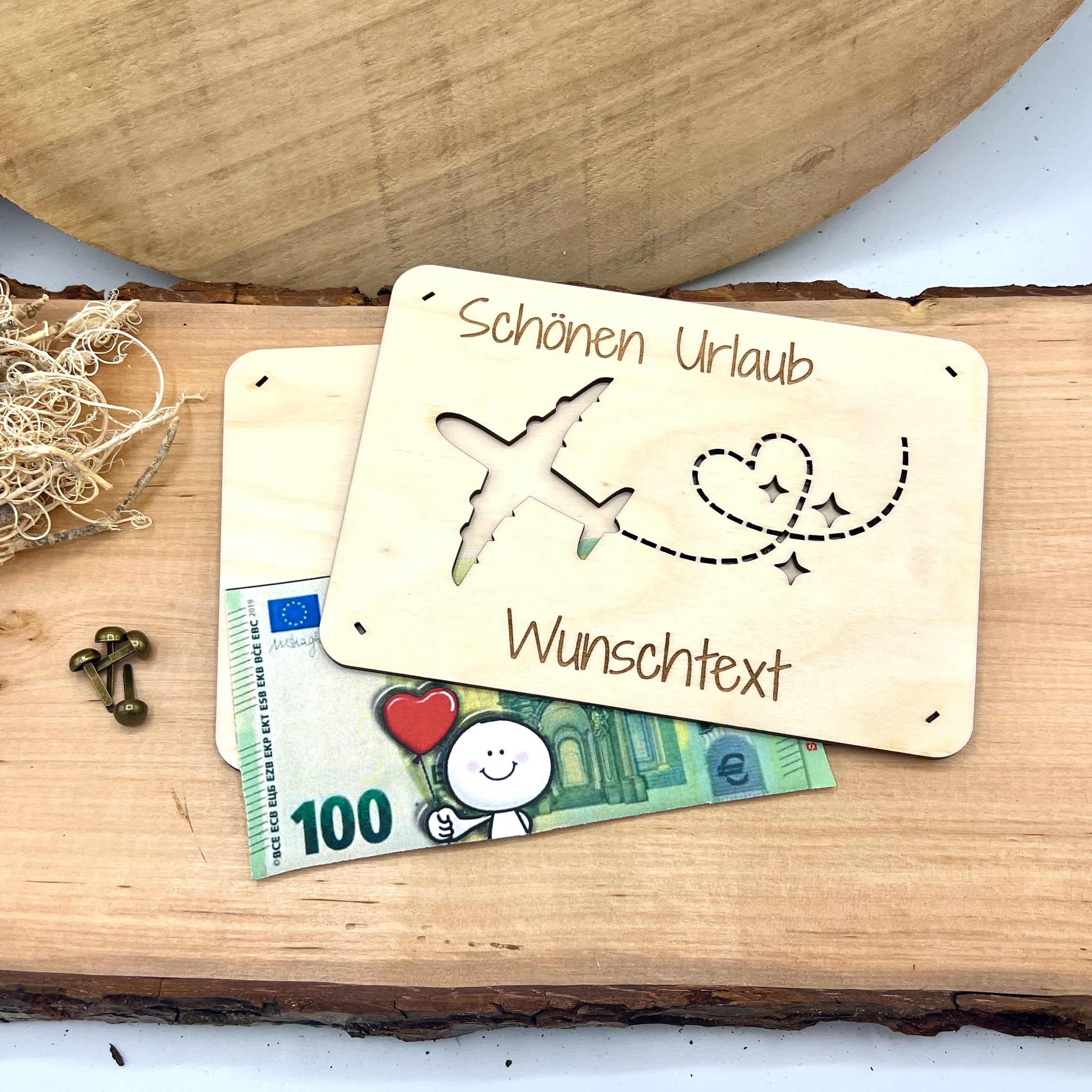 Geldkarte Flieger mit Herz
