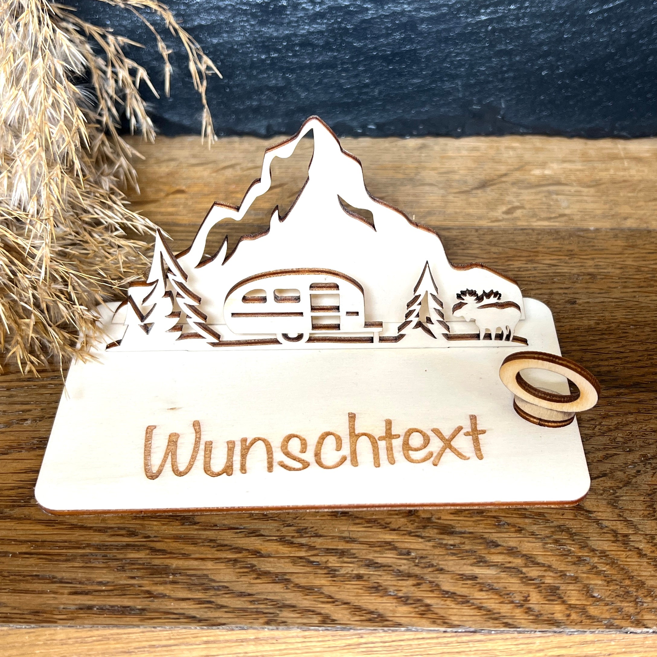 Geldscheinhalter Wohnwagen, Camping, Berge