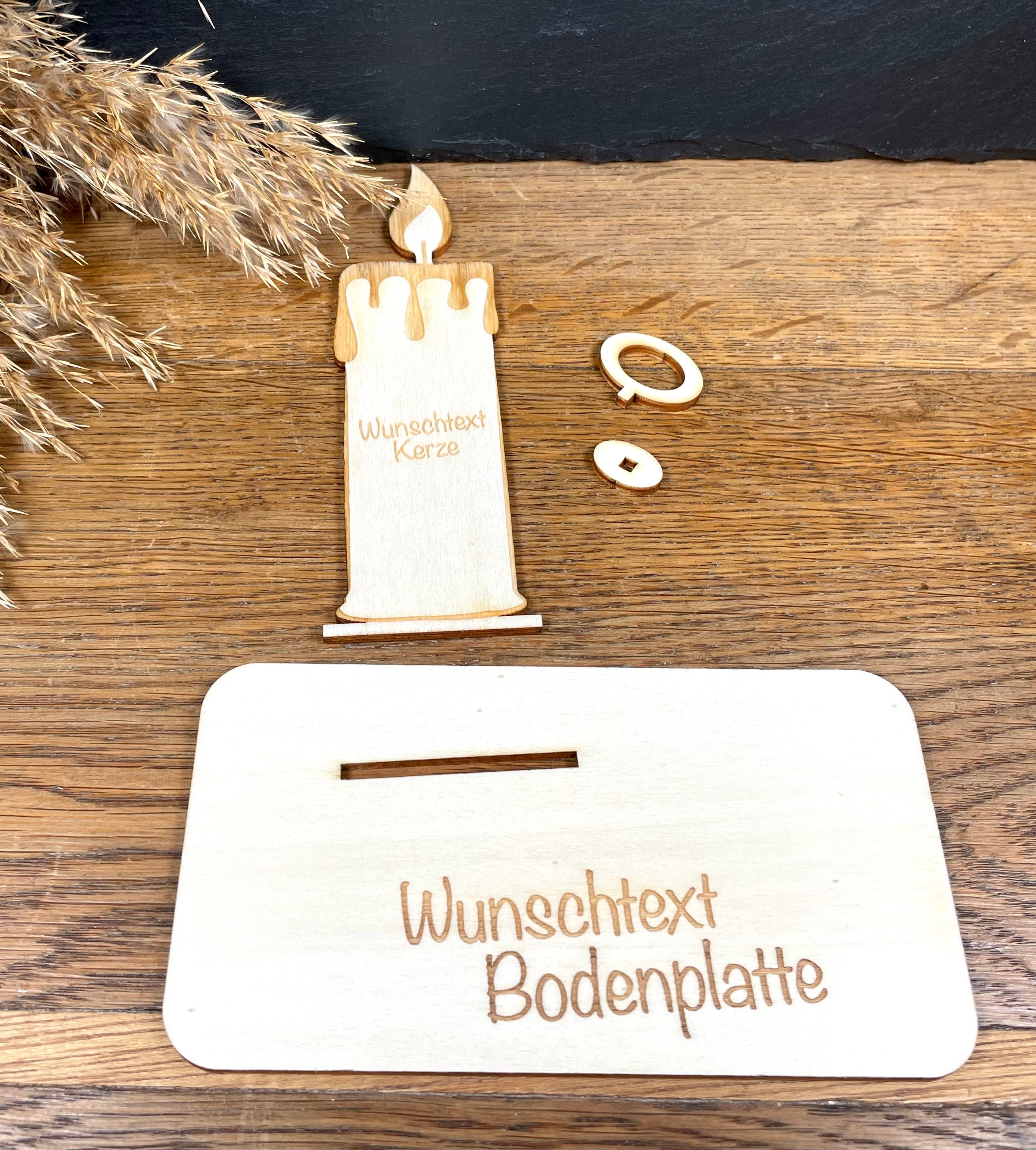 Geldscheinhalter Kerze