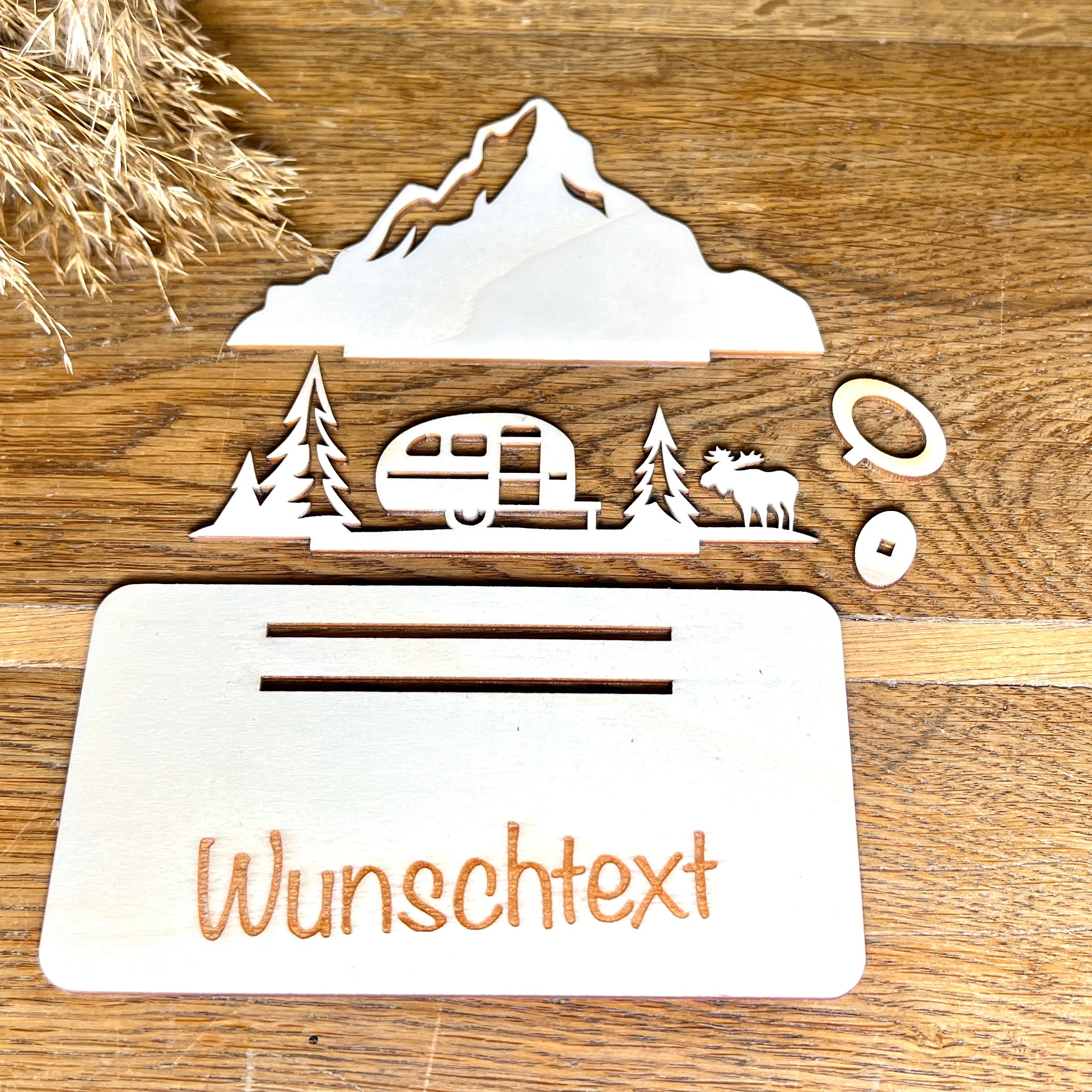 Geldscheinhalter Wohnwagen, Camping, Berge