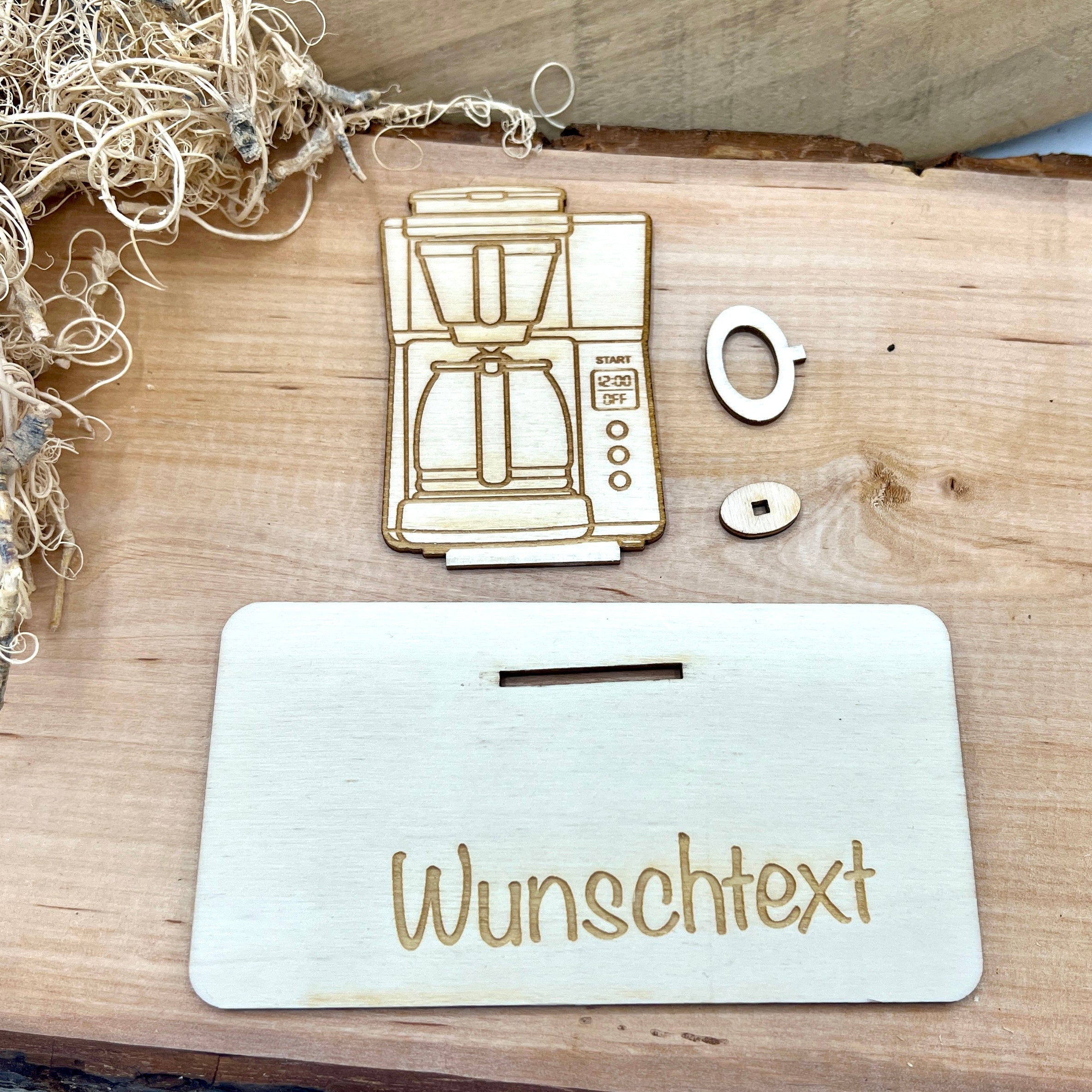 Geldscheinhalter Kaffeemaschine