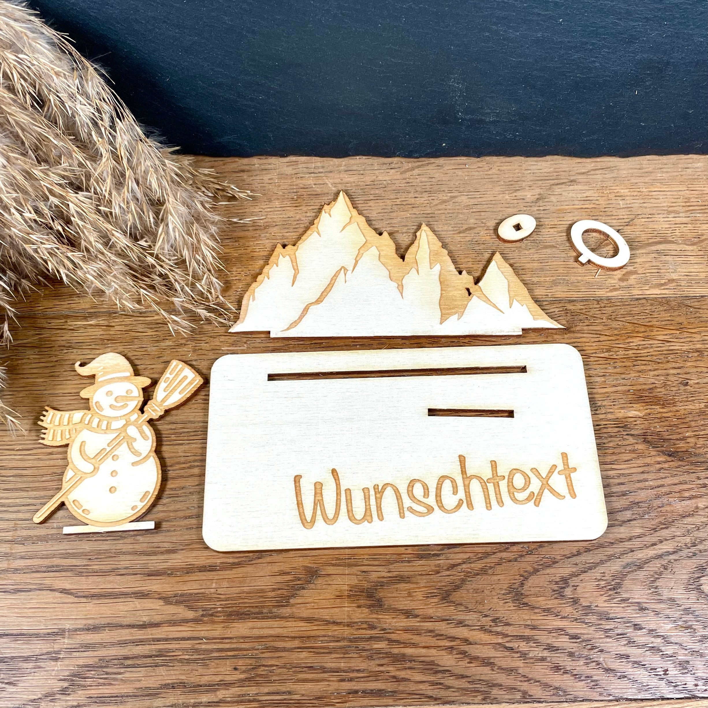 Geldscheinhalter Schneemann, Berge