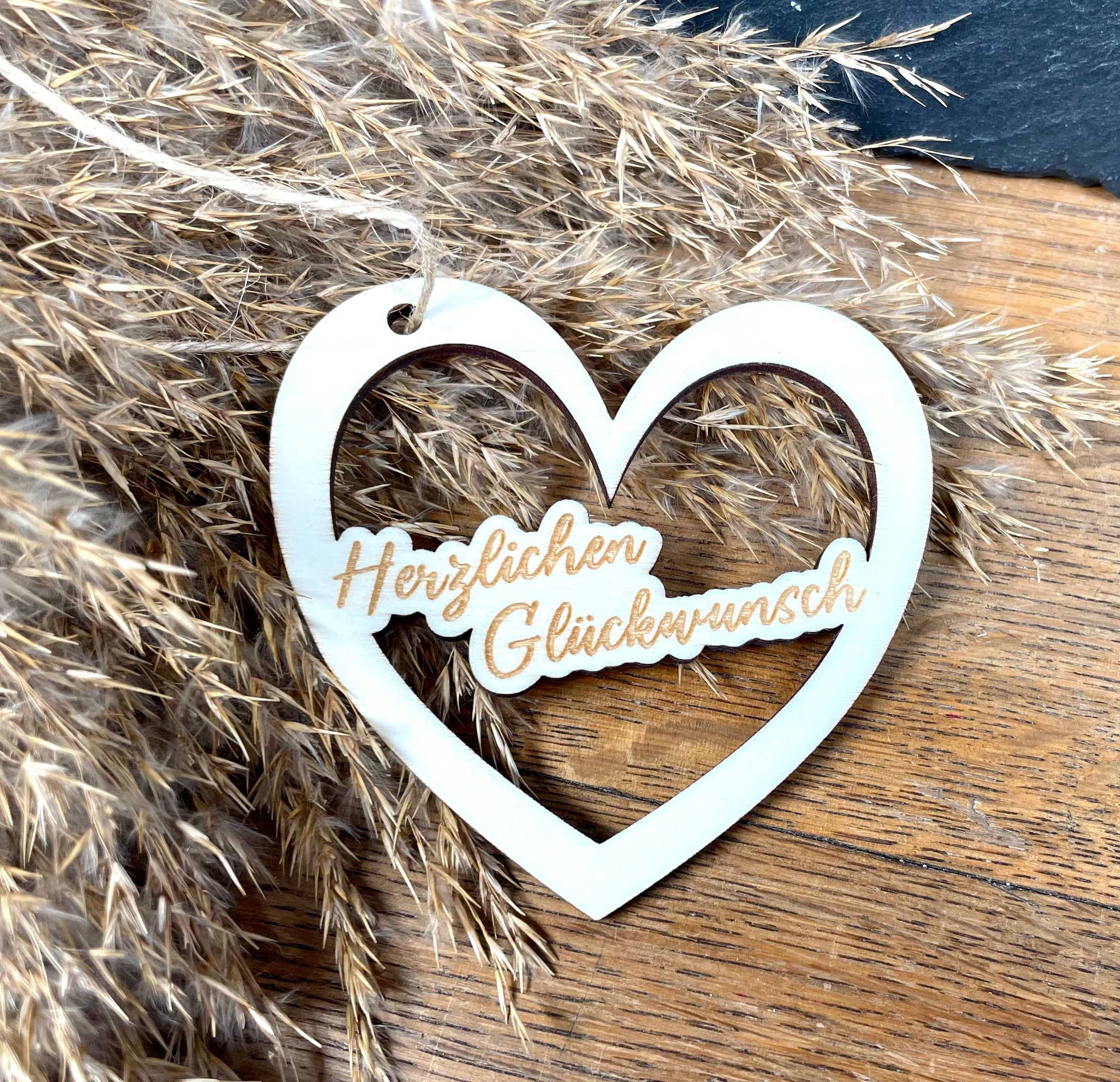 Herzanhänger - Herzlichen Glückwunsch