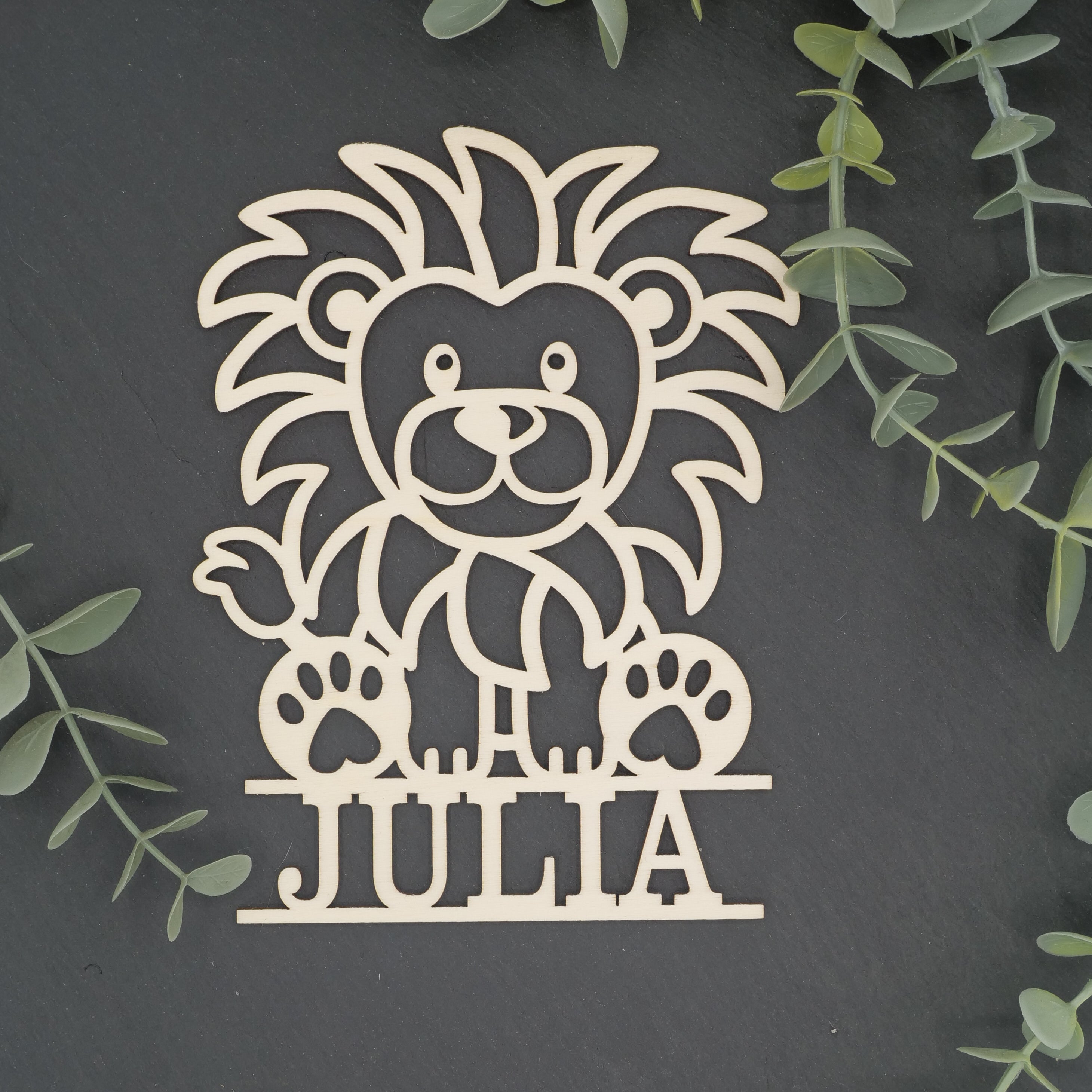 Namenschild Figur Löwe