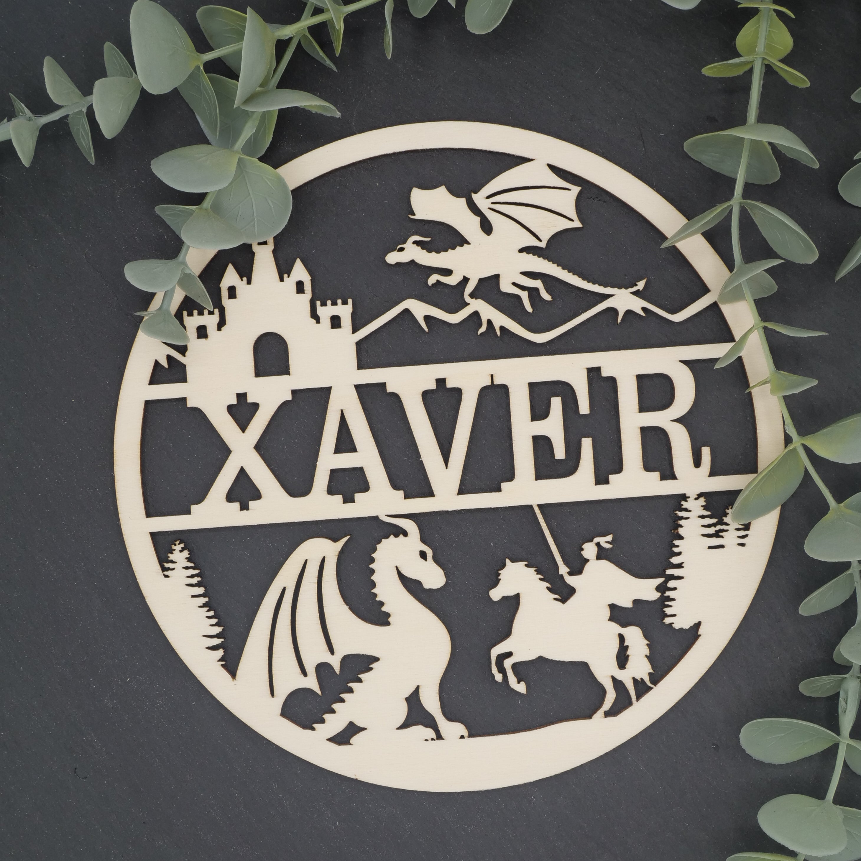 Namenschild Ritter und Drachen