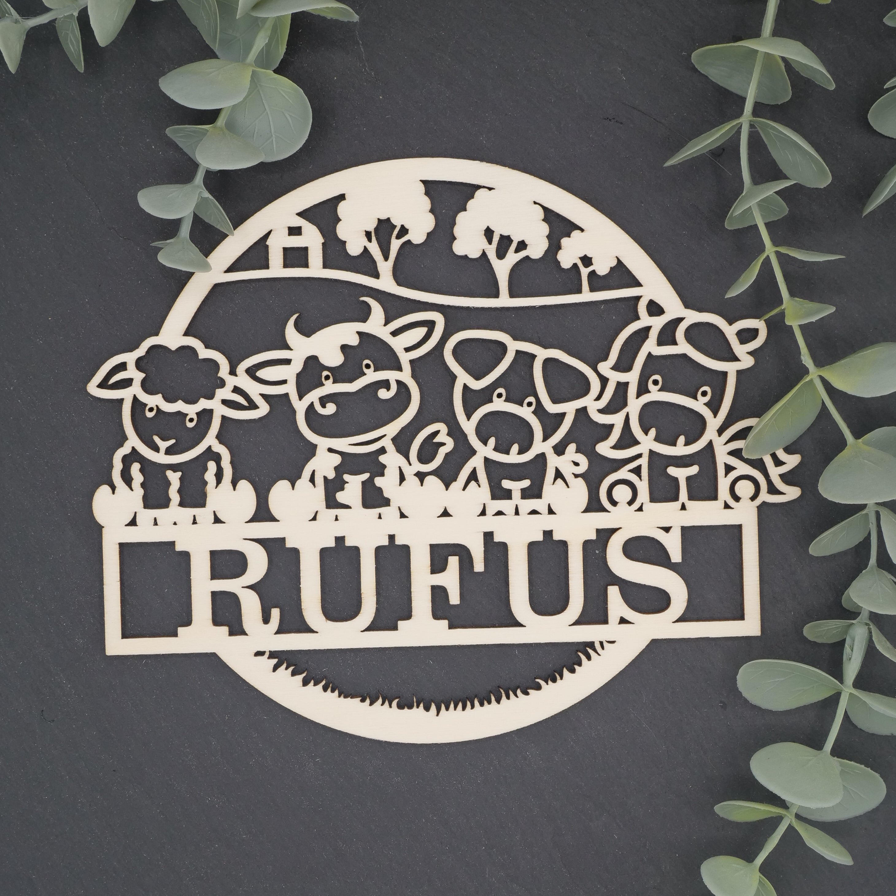 Namenschild Tiere, Bauernhof