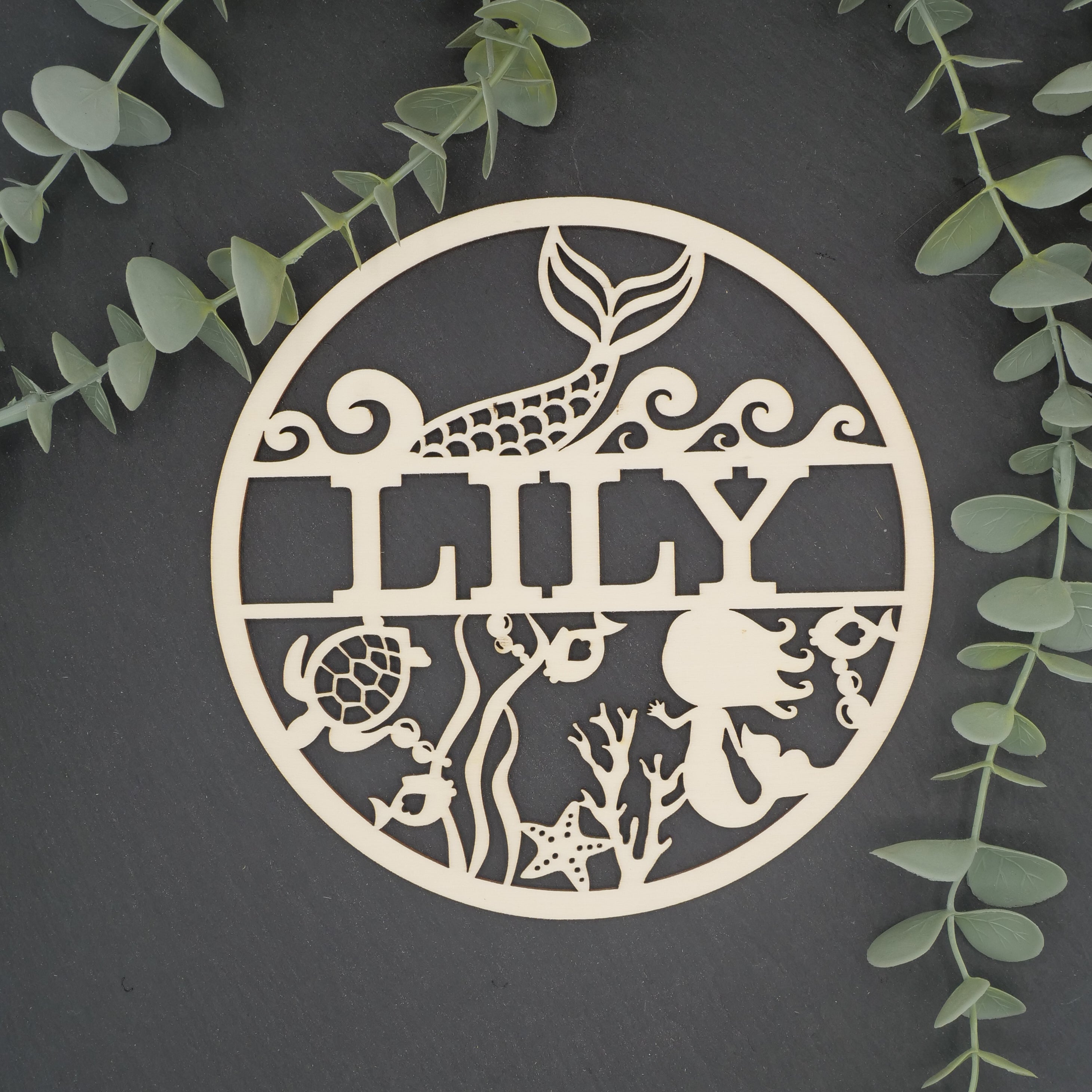 Namenschild Meerjungfrau