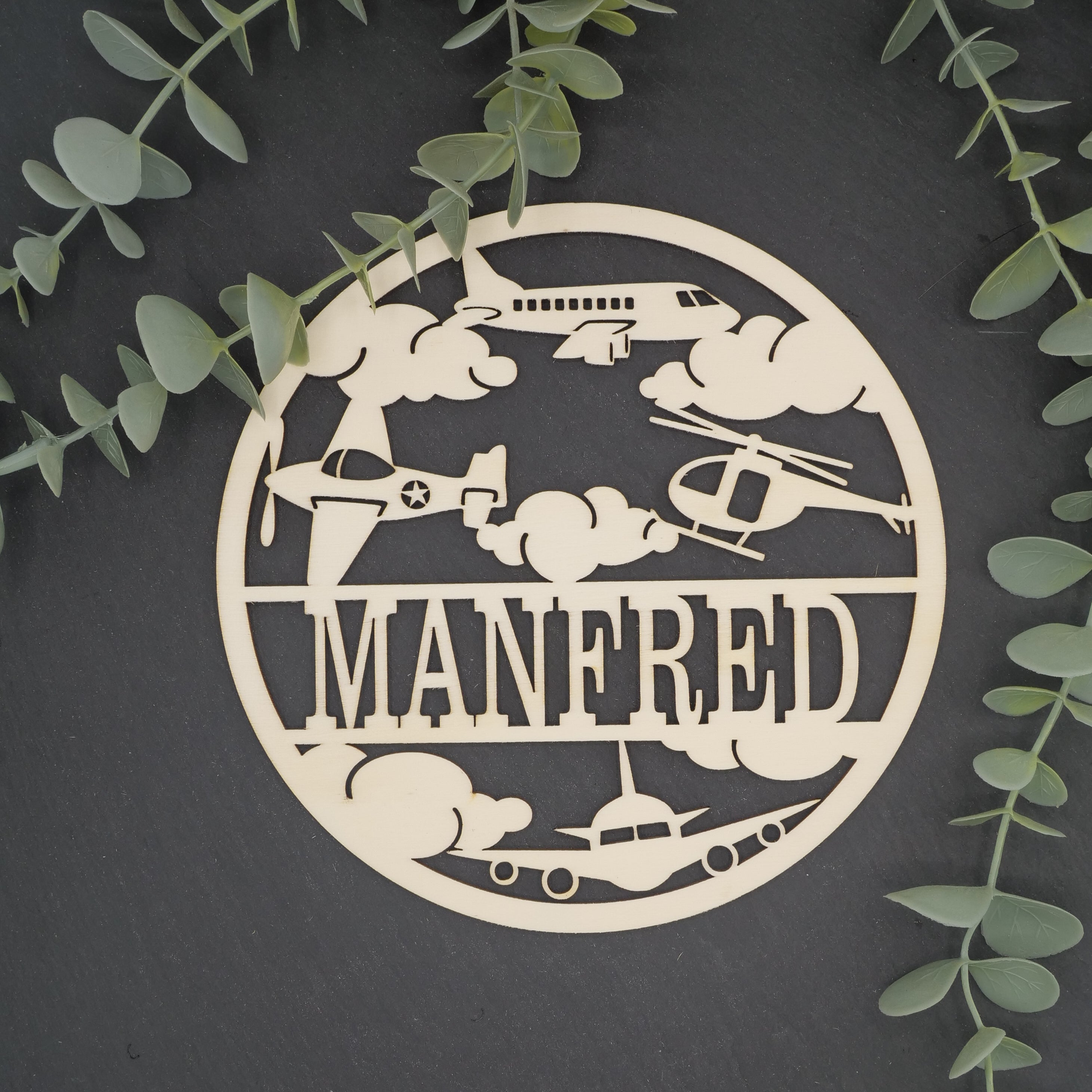 Namenschild Flugzeug, Hubschrauber