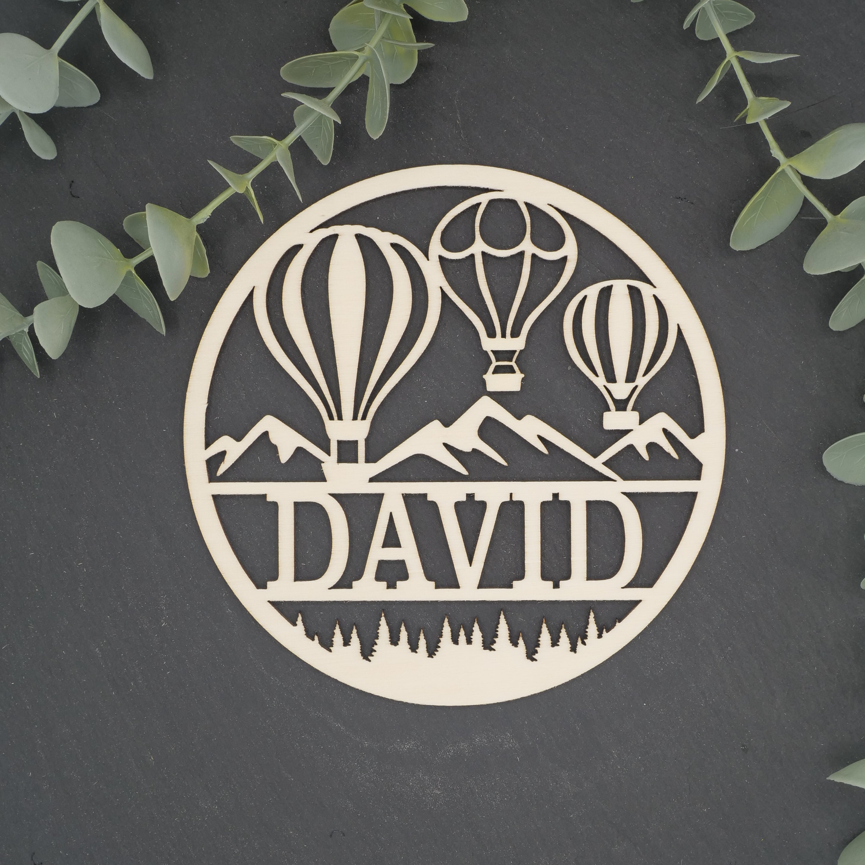 Namenschild Heißluftballon