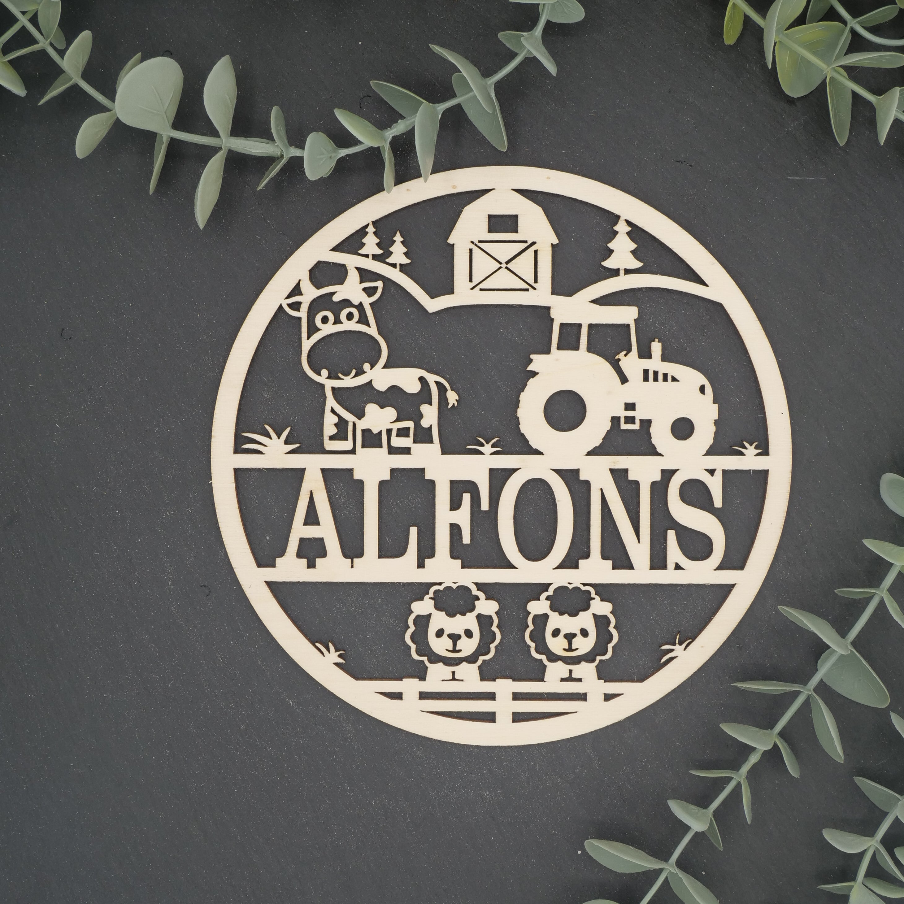 Namenschild Tiere, Bauernhof