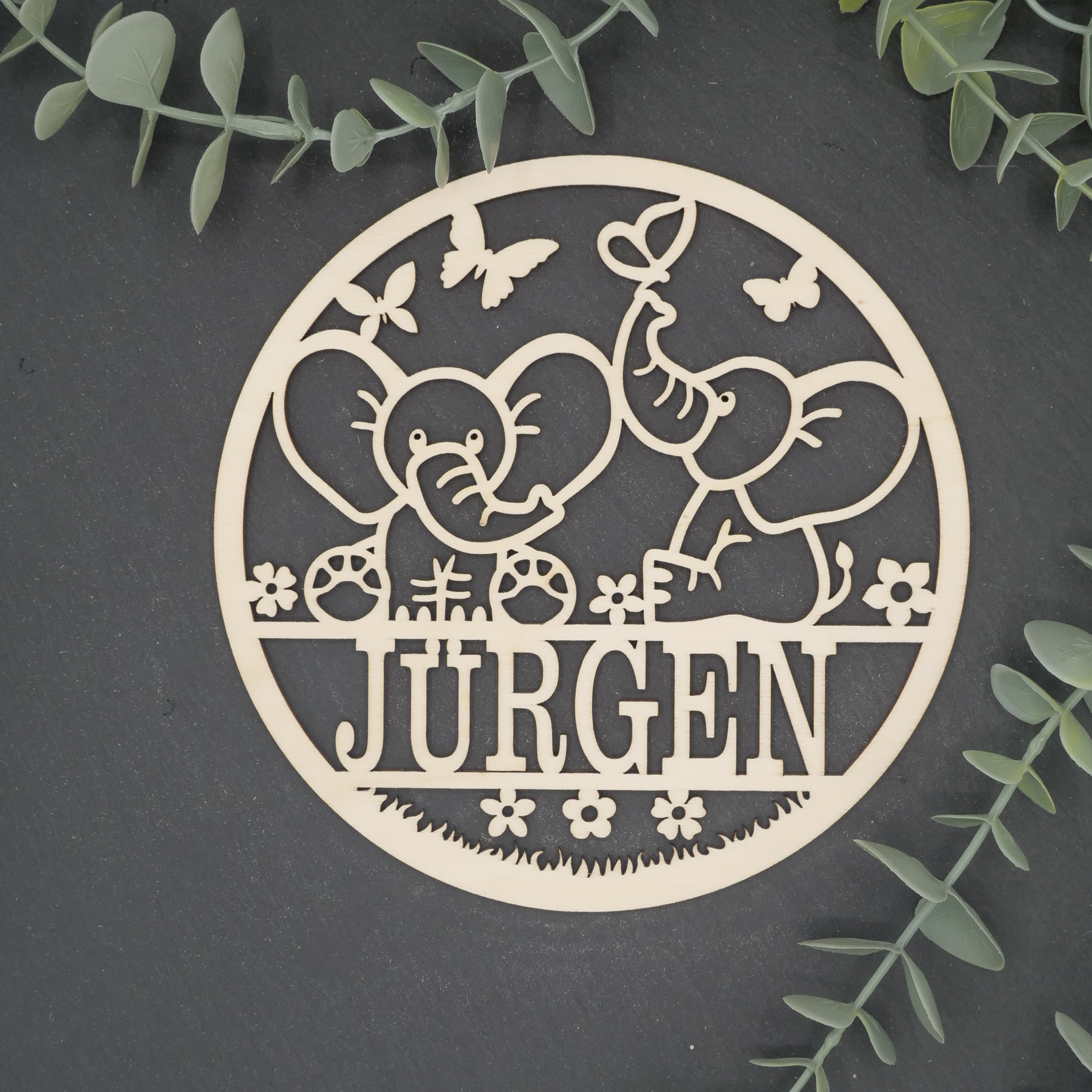 Namenschild Elefanten