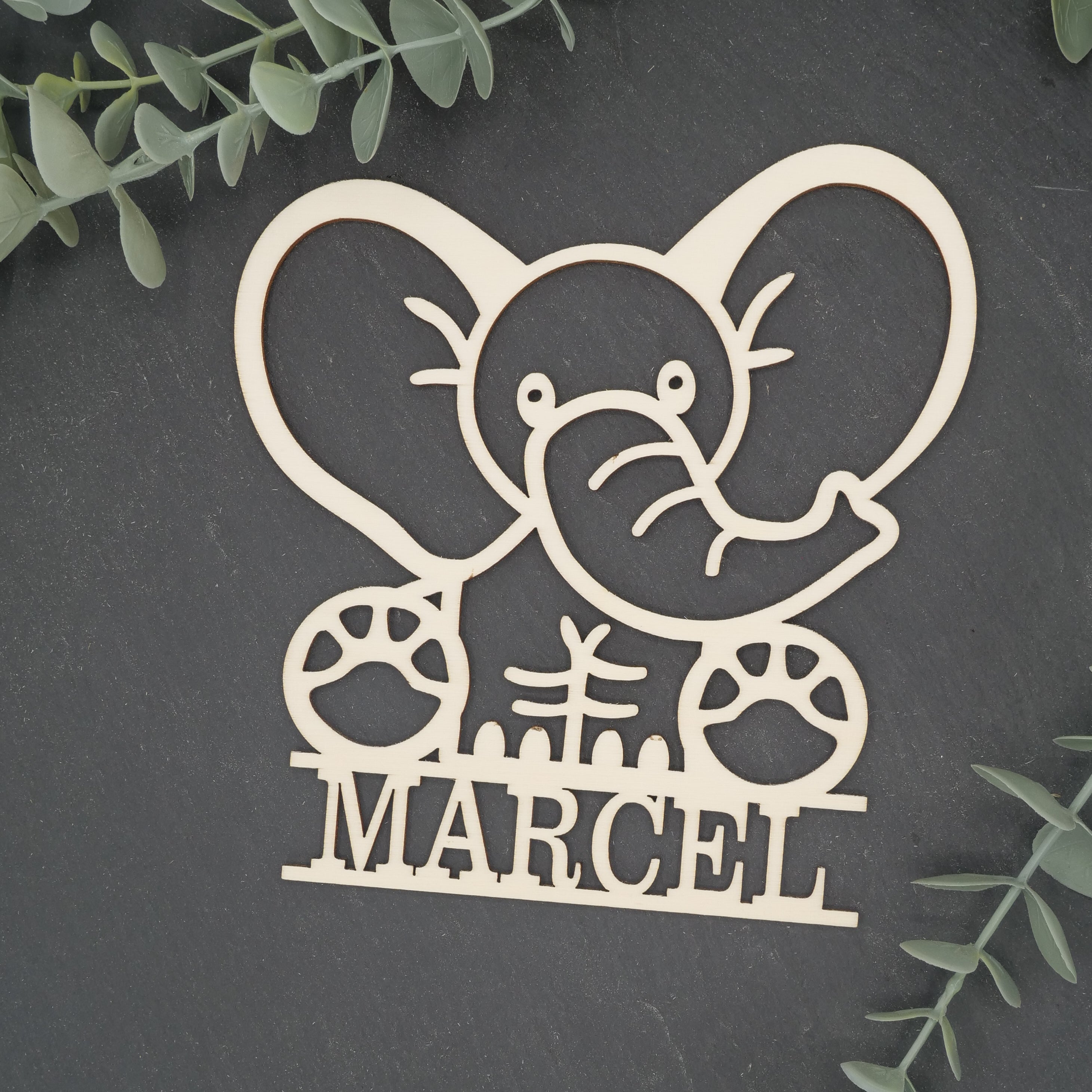 Namenschild Figur Elefant