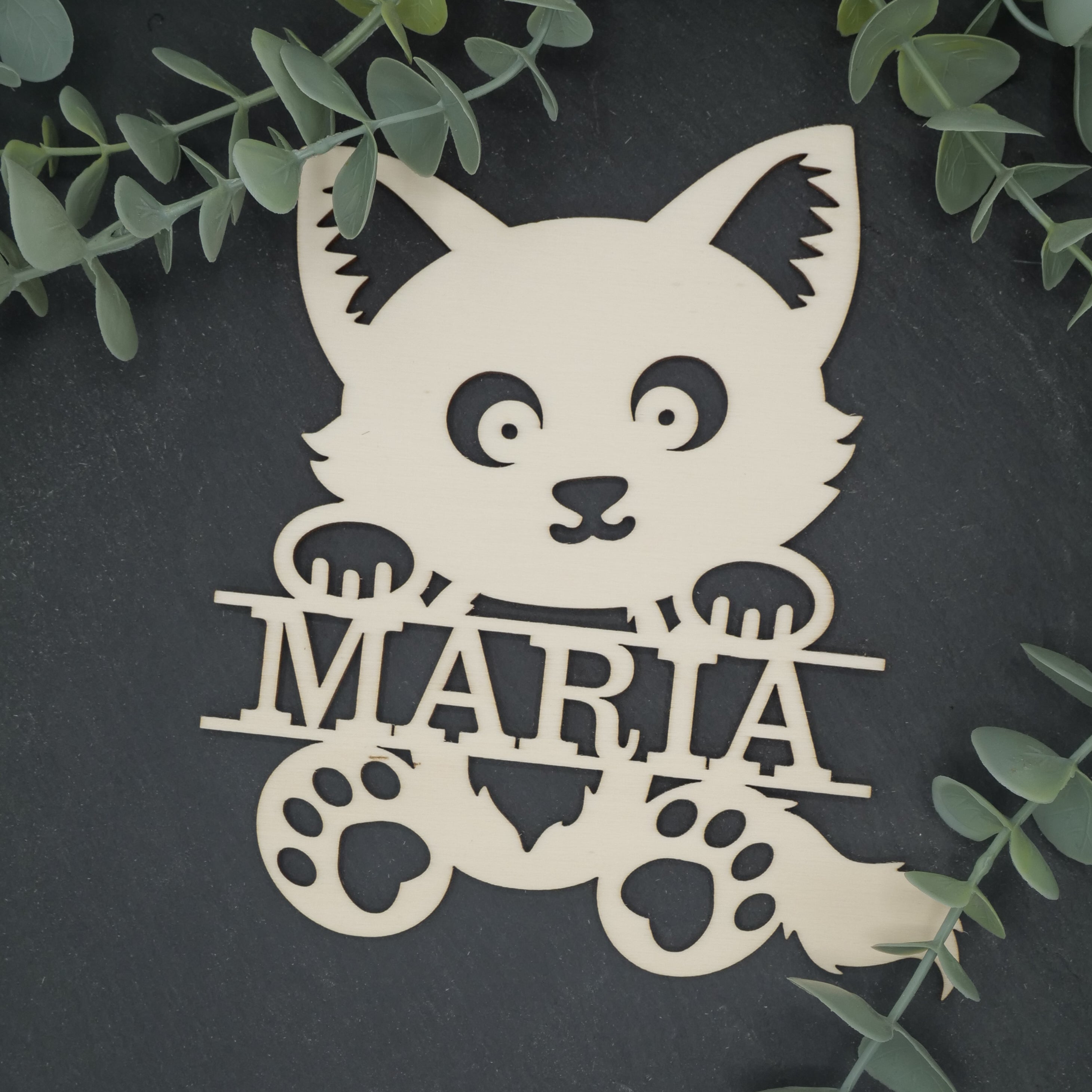 Namenschild Figur Katze