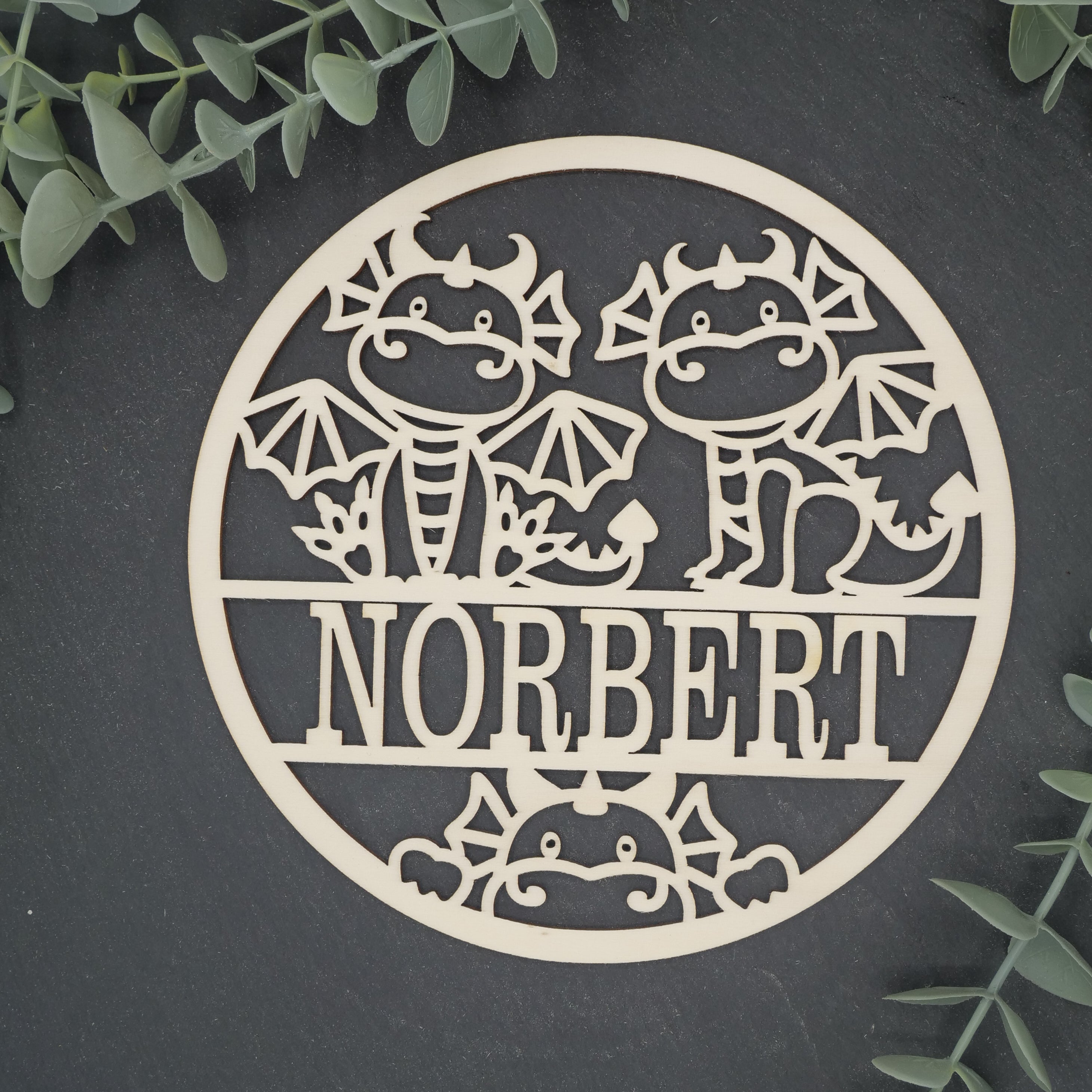 Namenschild Drachen und Ritter