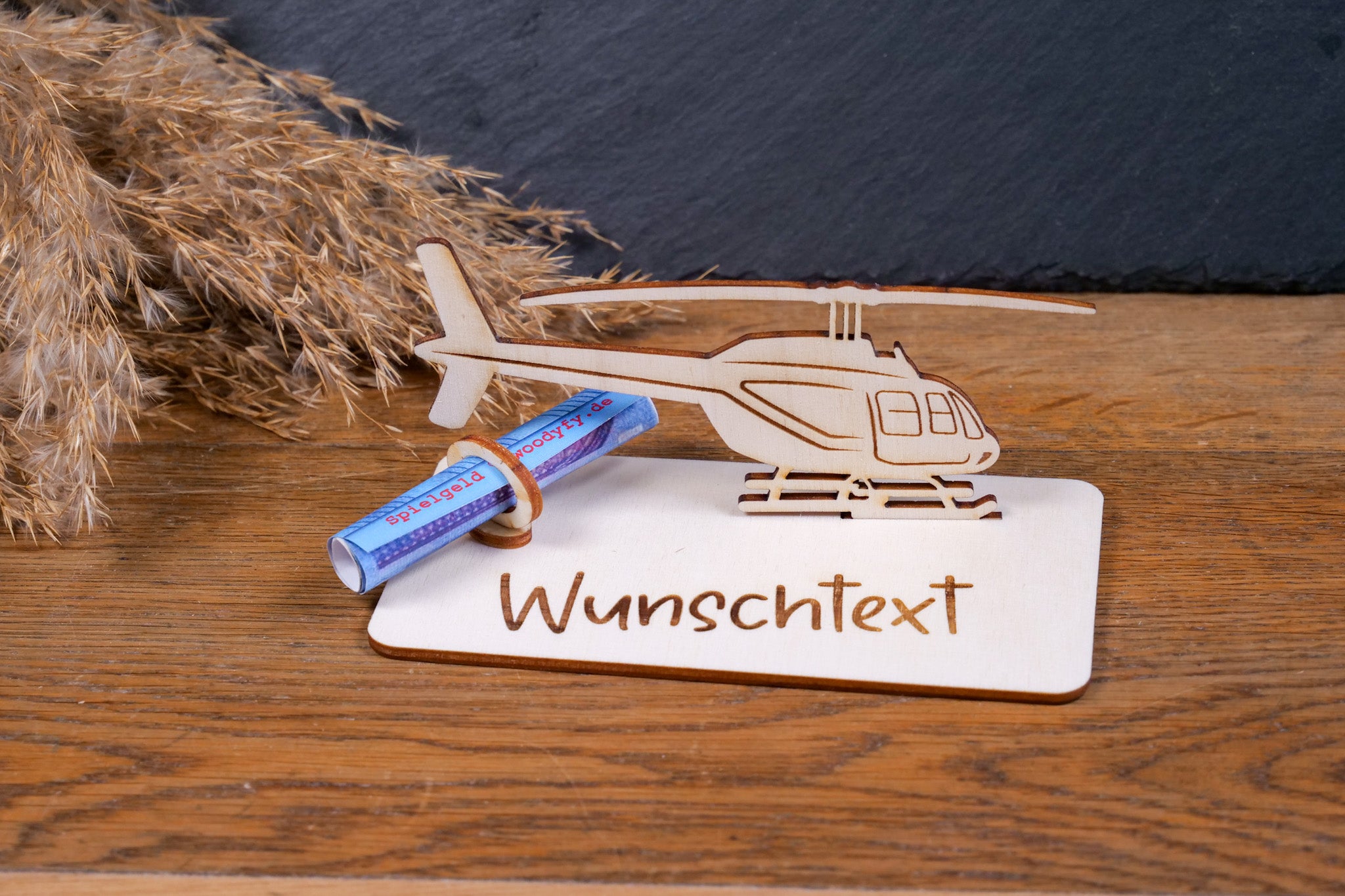 Geldscheinhalter Helikopter