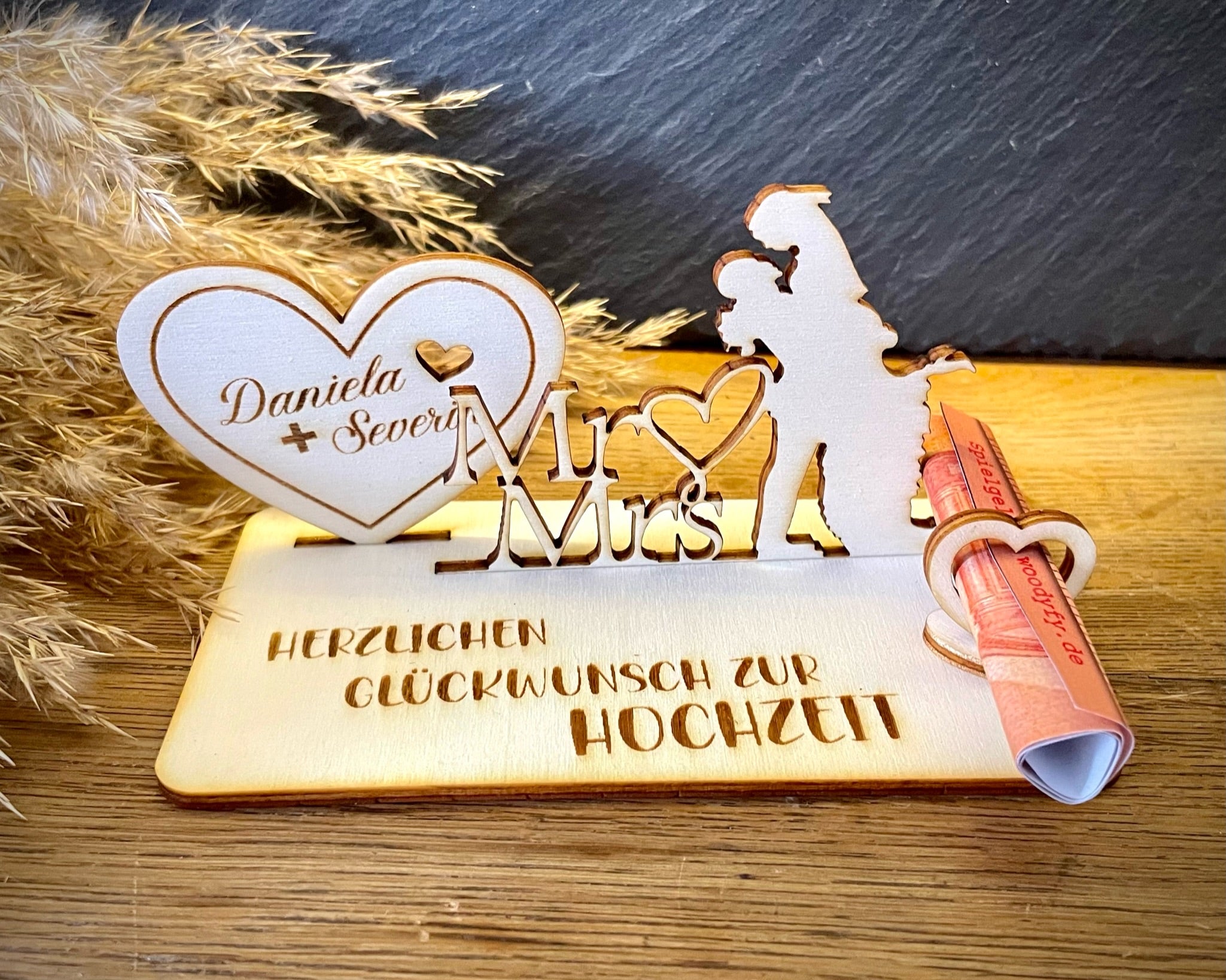 Geldscheinhalter Hochzeitspaar