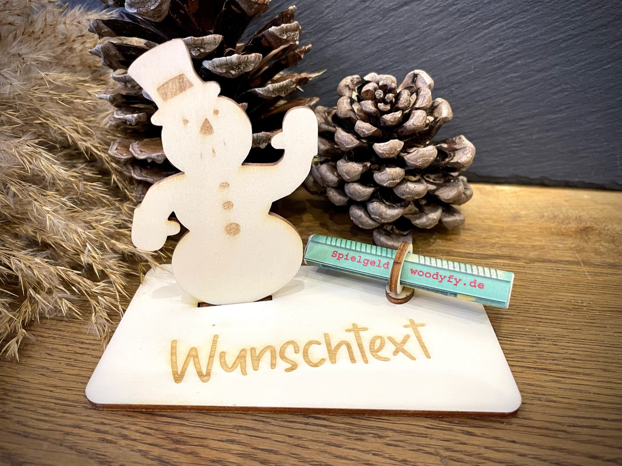Geldscheinhalter Schneemann