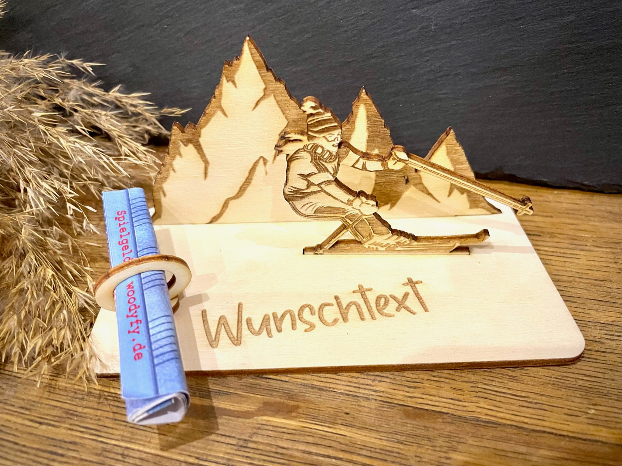 Geldscheinhalter Skifahrerin