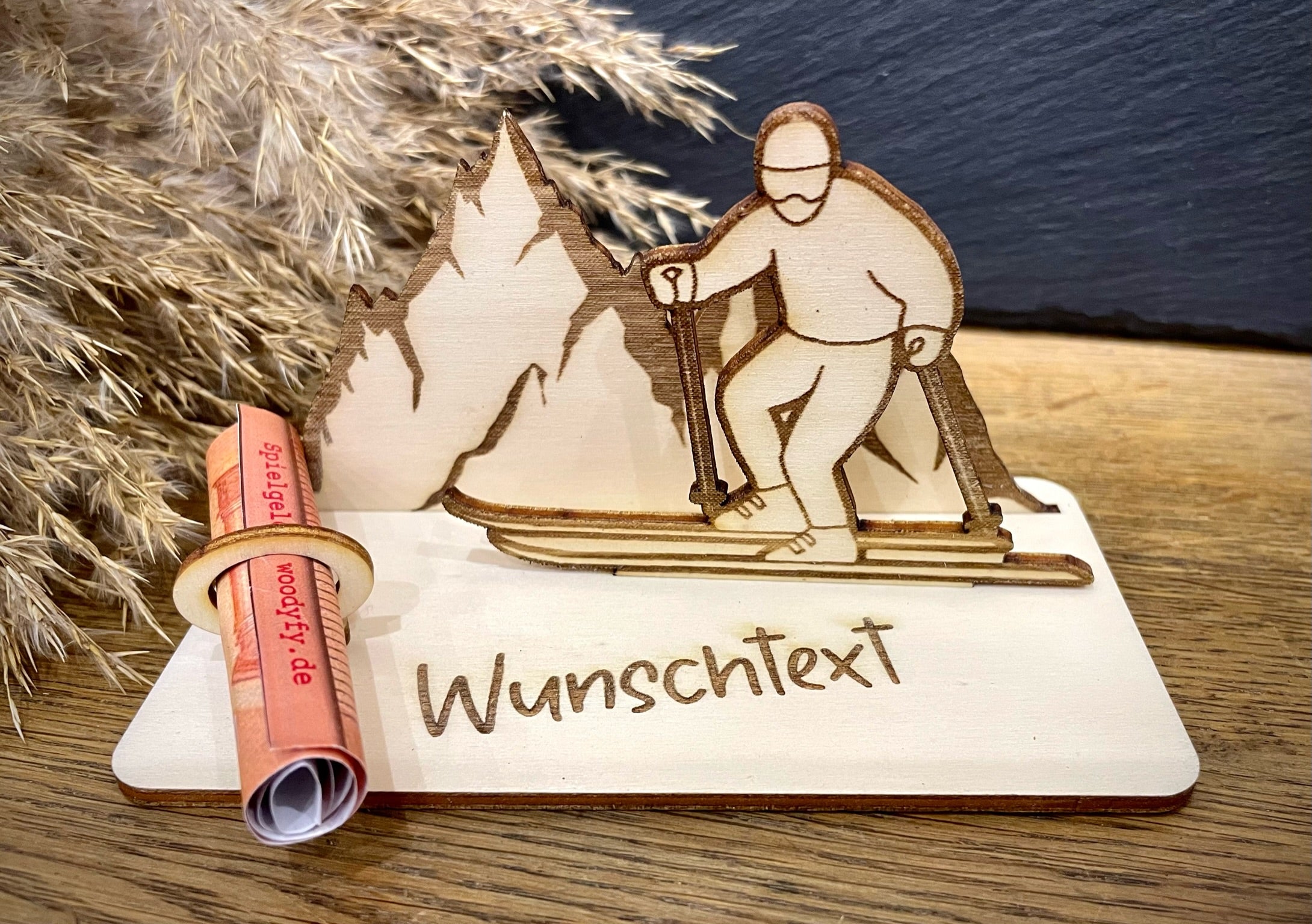 Geldscheinhalter Skifahrer, Langlauf