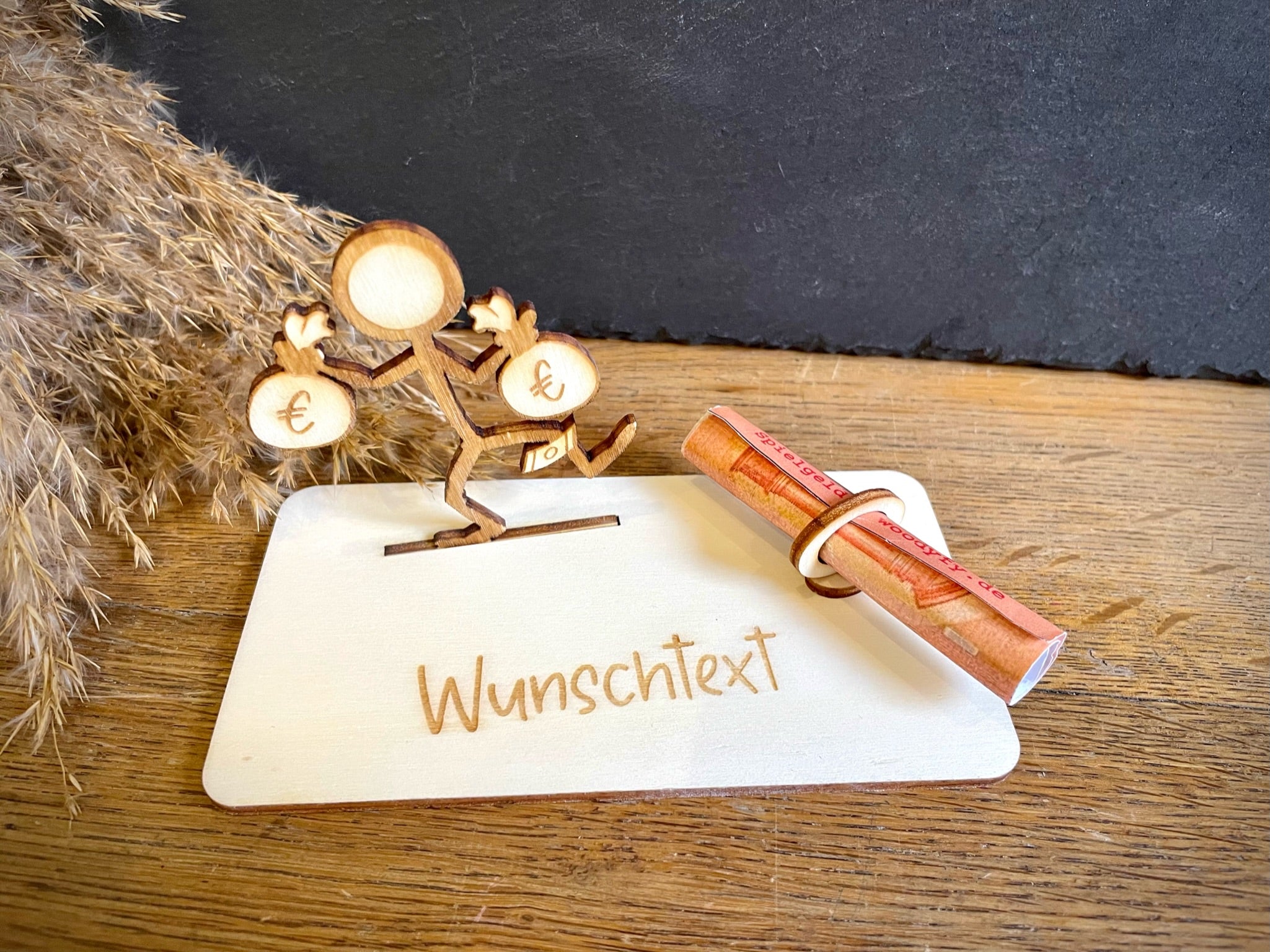 Geldscheinhalter Geldsack, Geld - Strichmännchen