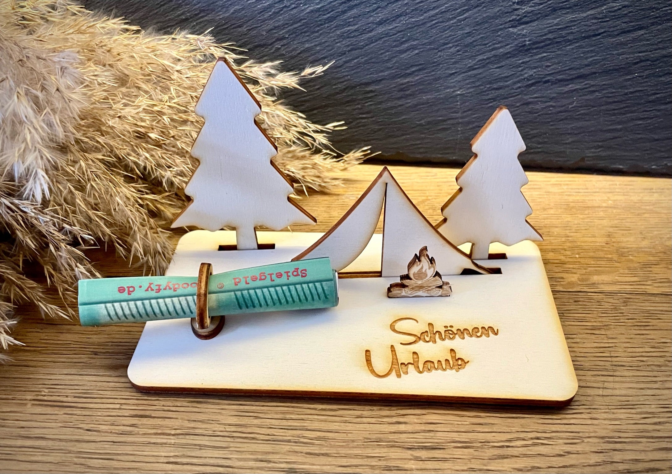 Geldscheinhalter Zelten, Camping