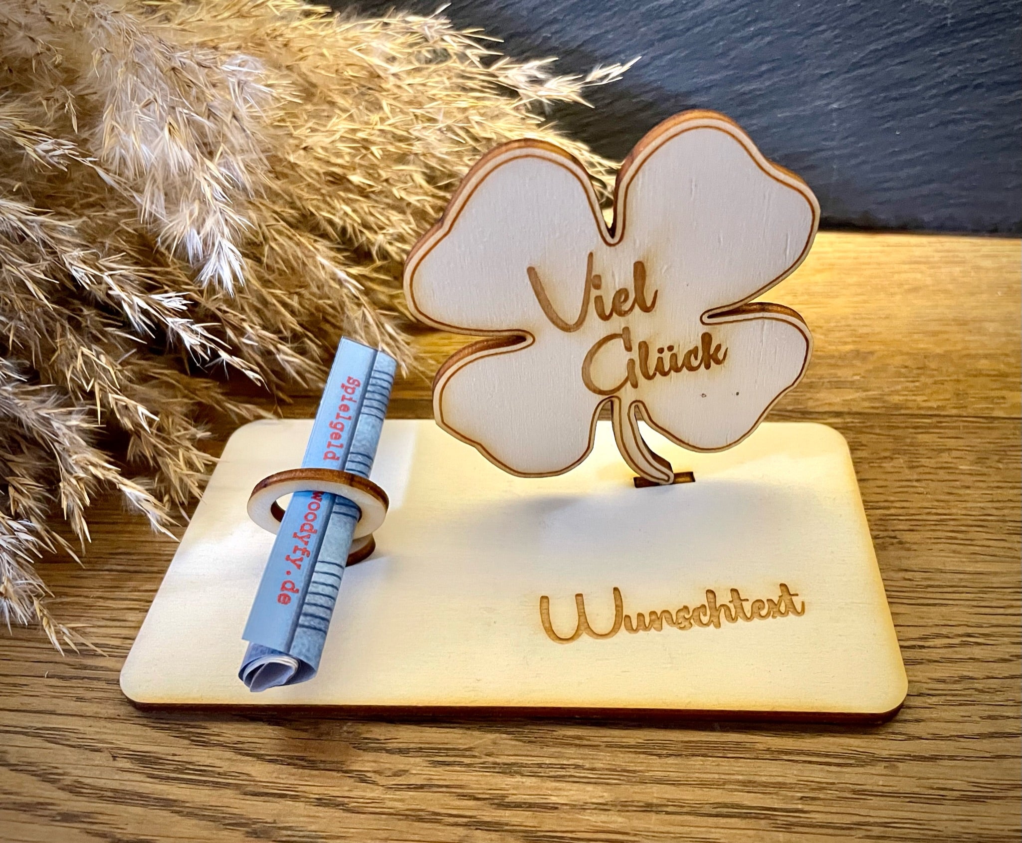 Geldscheinhalter Glück, Kleeblatt