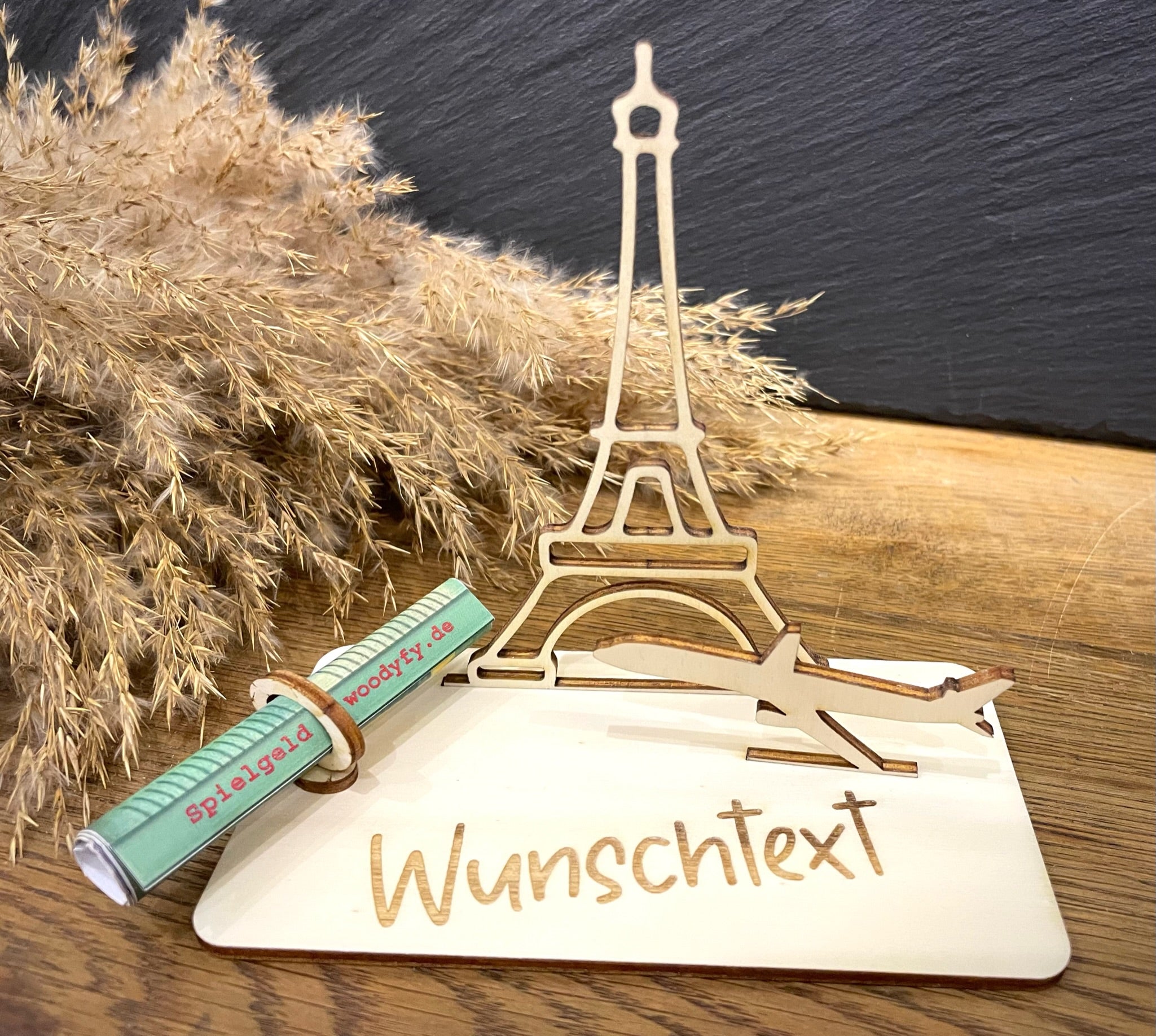 Geldscheinhalter Paris, Eiffelturm mit Flieger