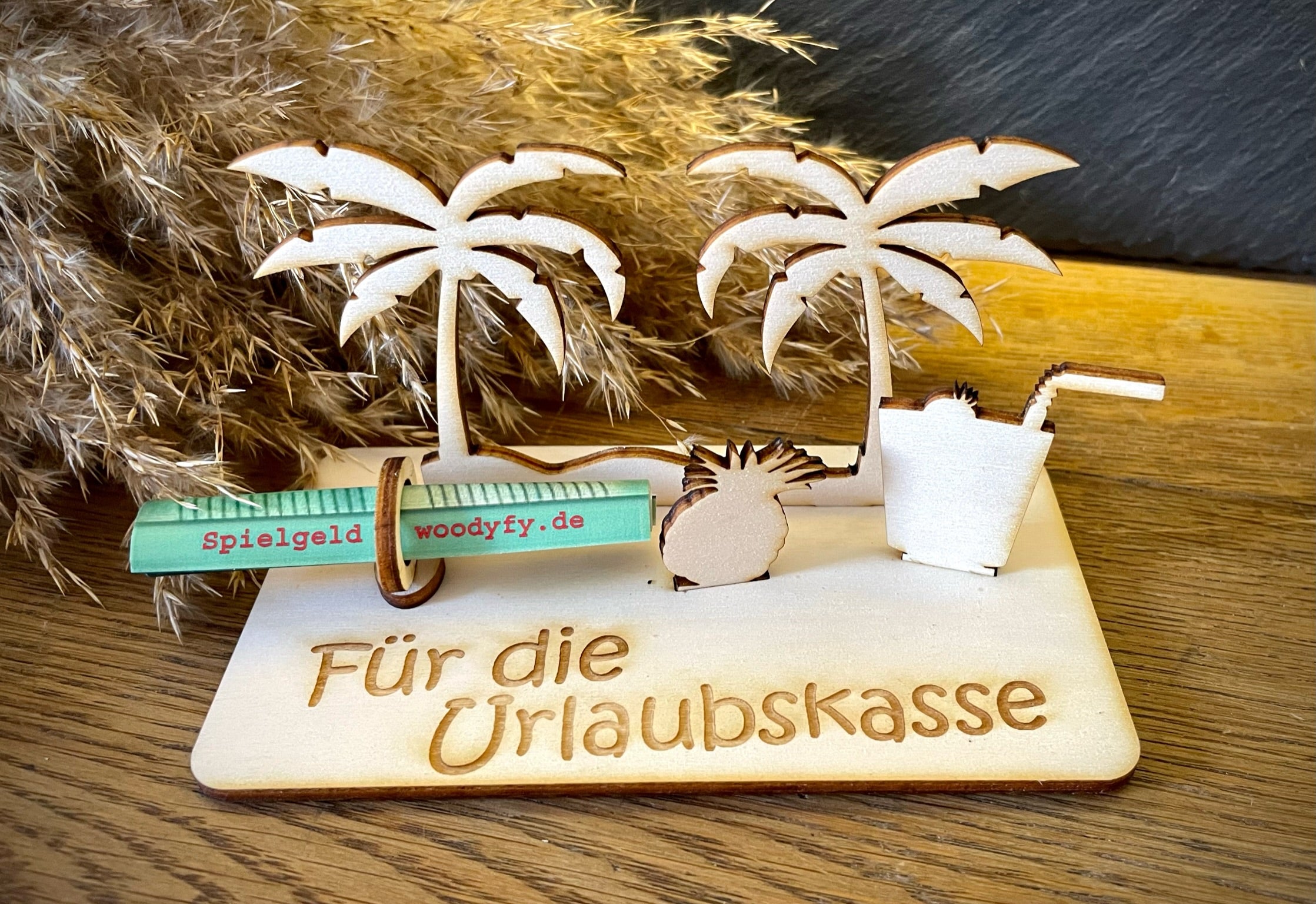 Geldscheinhalter Insel mit Palmen