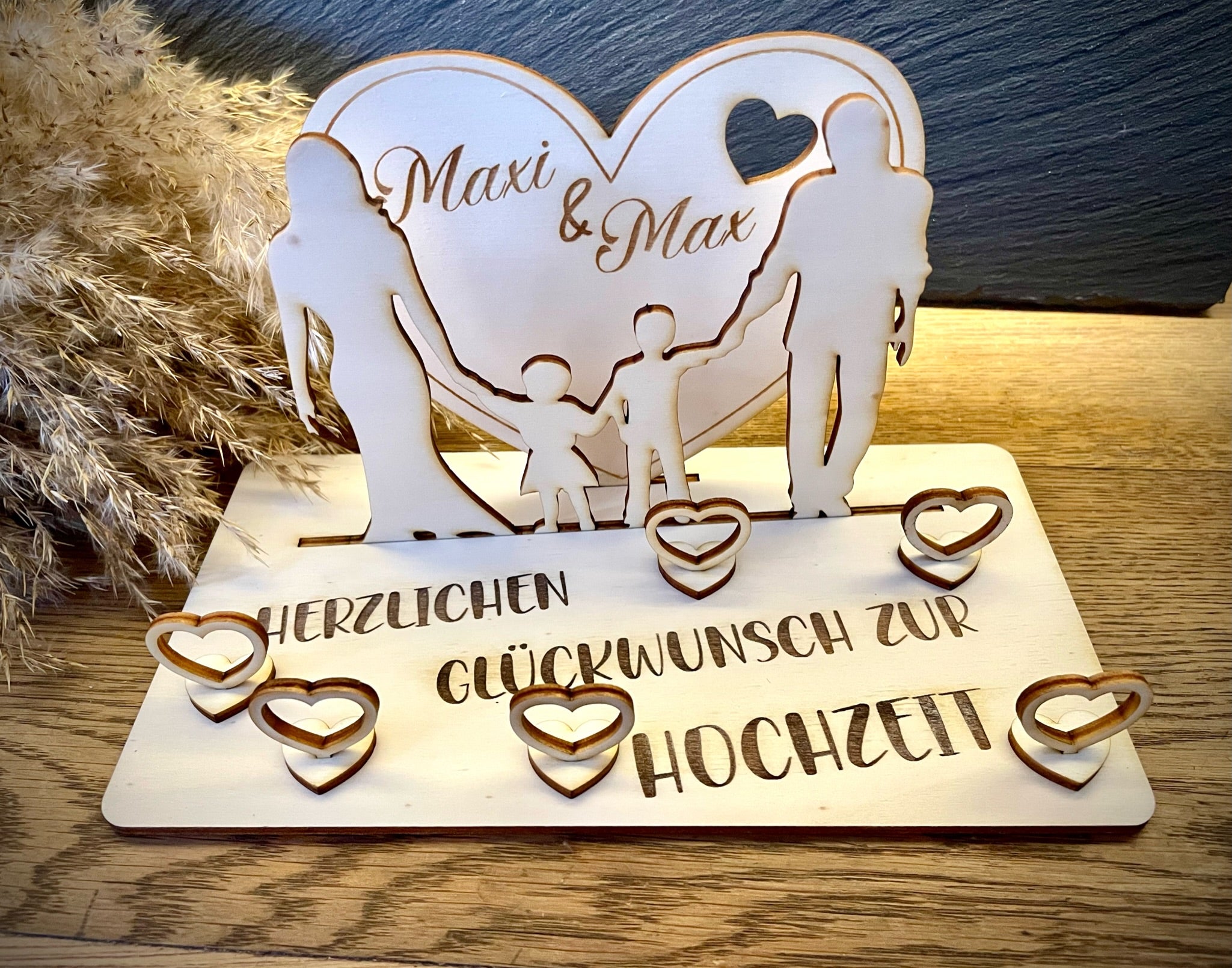 Geldscheinhalter Hochzeitspaar mit Kinder