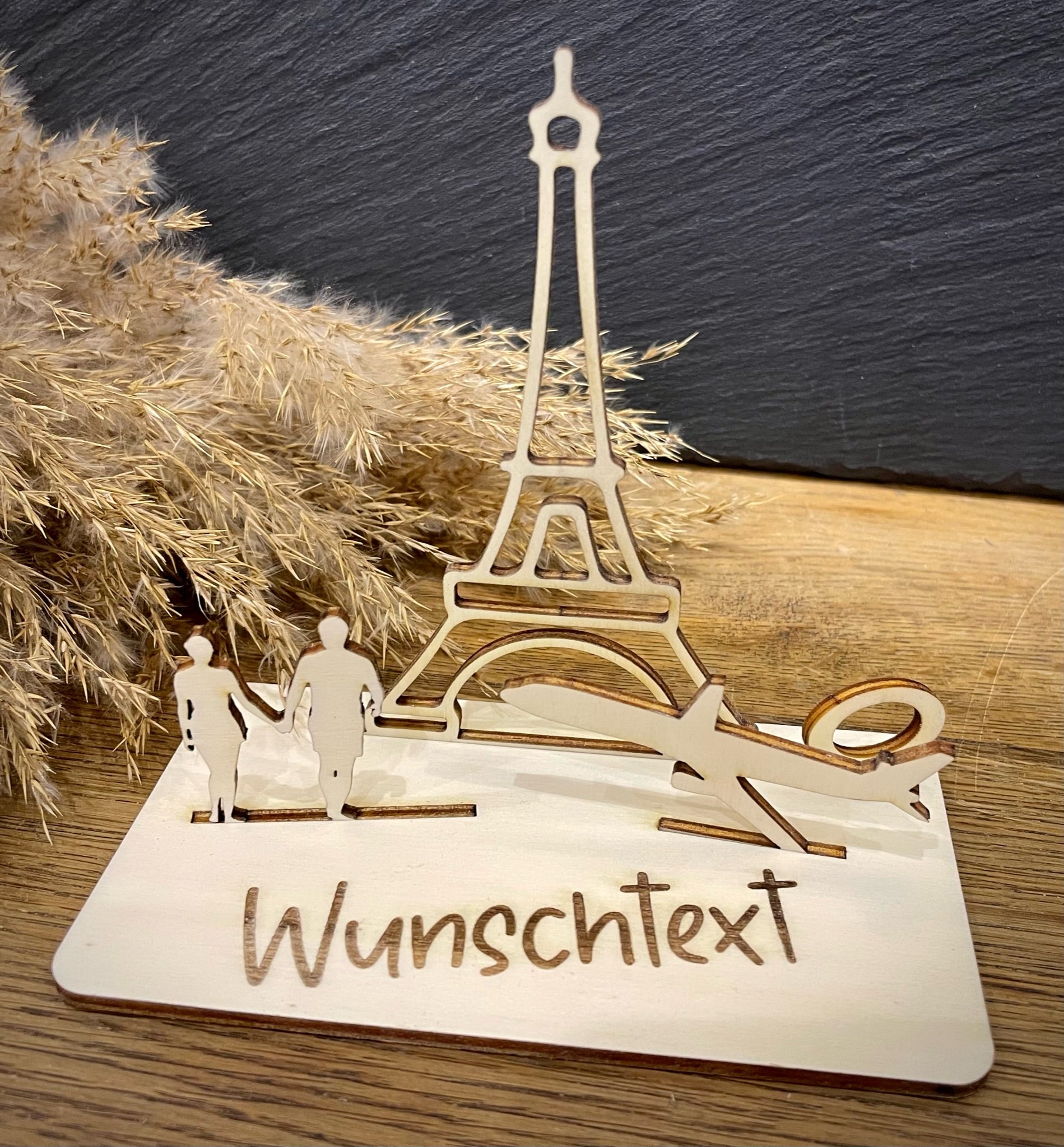 Geldscheinhalter Paris, Eiffelturm mit Flieger und Pärchen