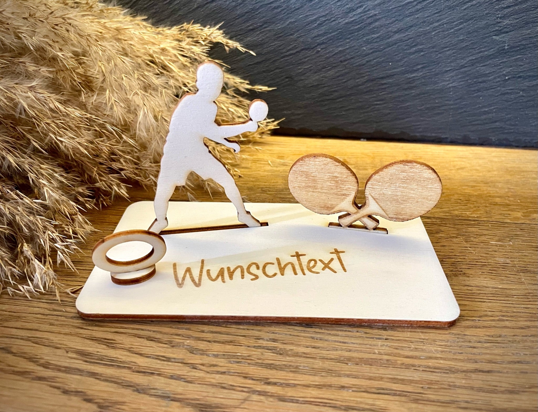 Geldscheinhalter Tischtennisspieler mit Tischtennisschläger