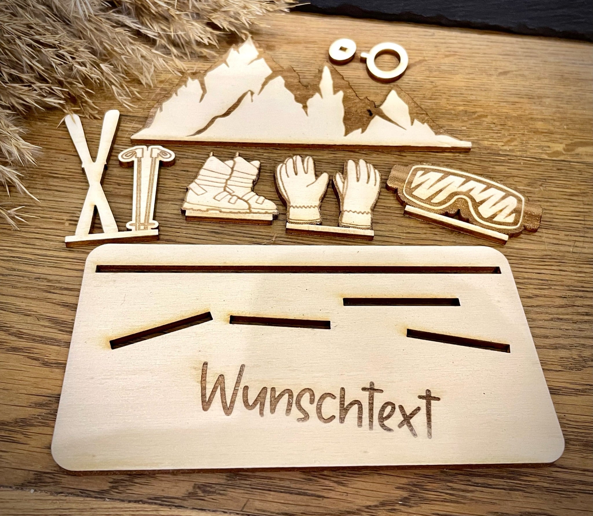 Geldscheinhalter Skiausrüstung