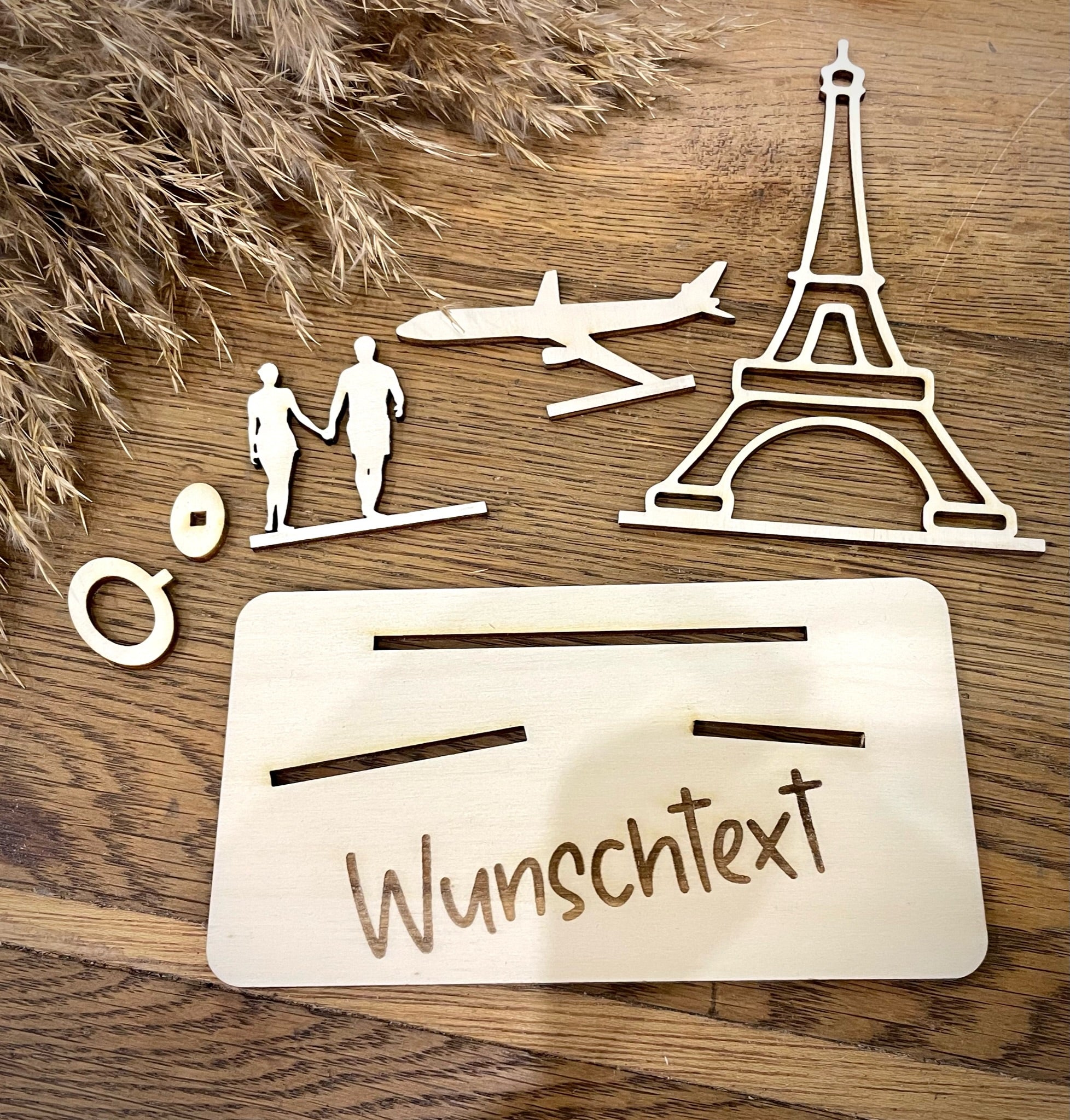 Geldscheinhalter Paris, Eiffelturm mit Flieger und Pärchen