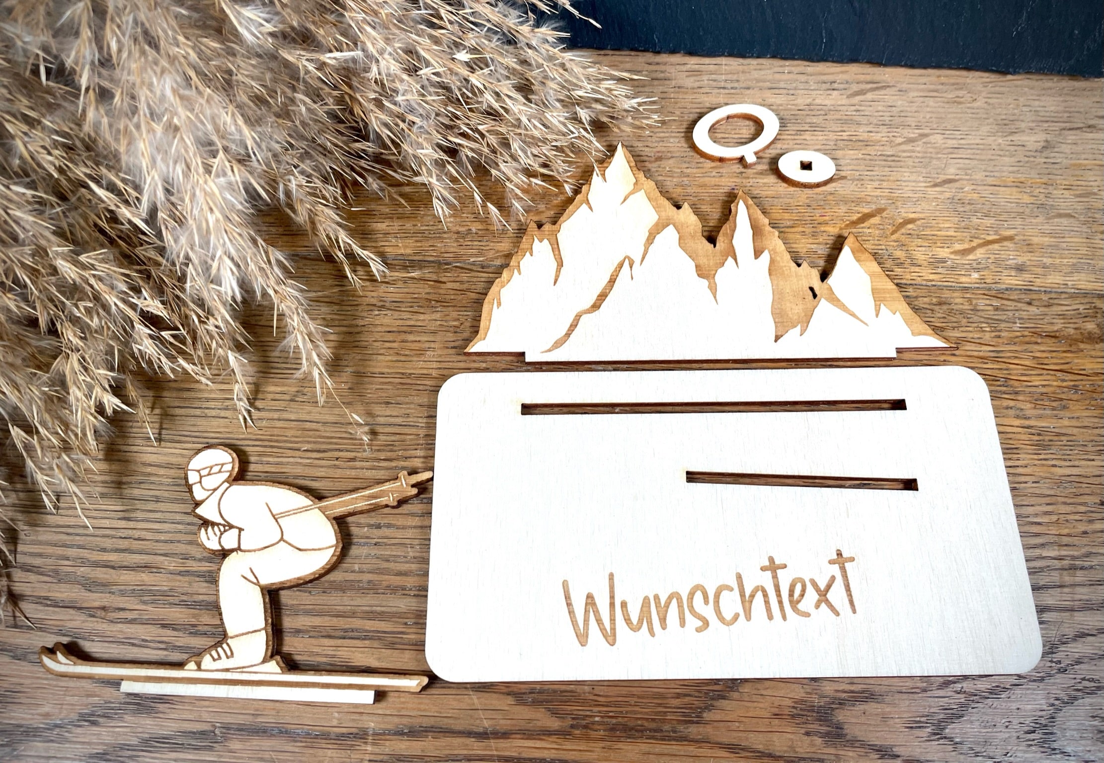 Geldscheinhalter Skifahrer