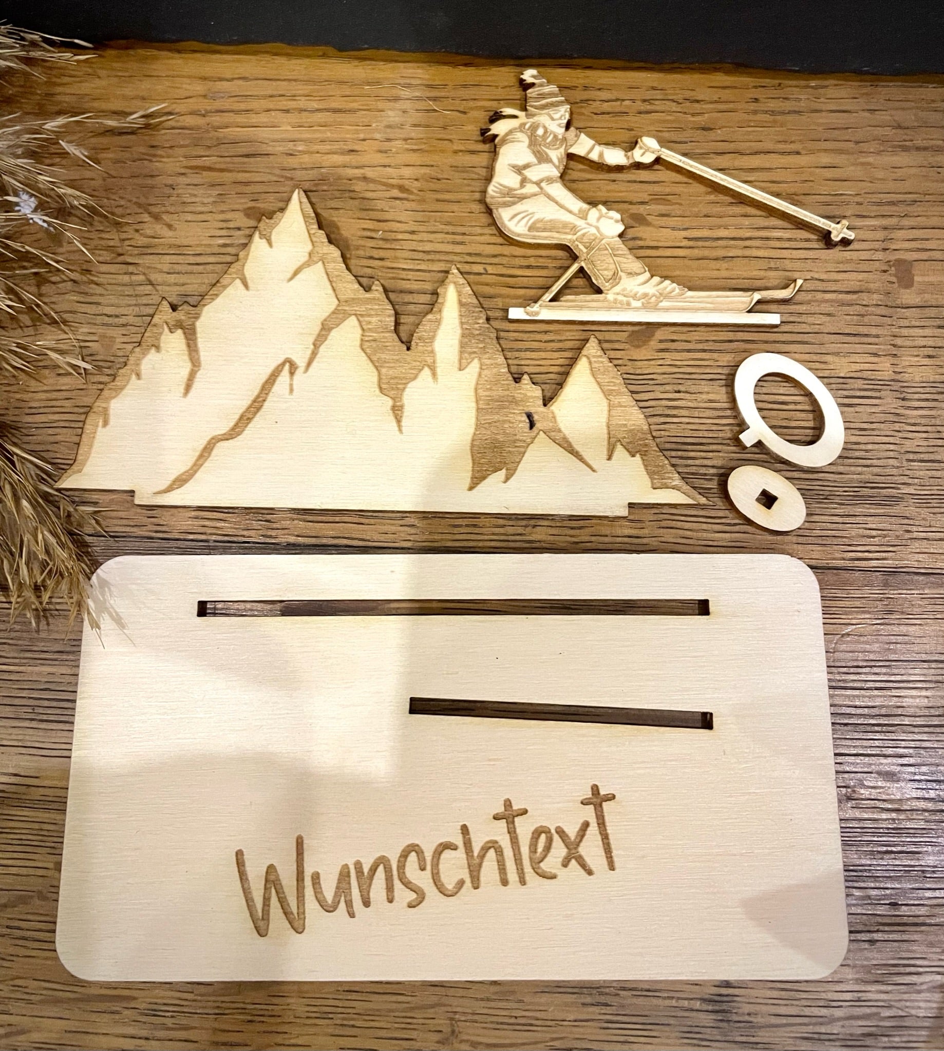 Geldscheinhalter Skifahrerin