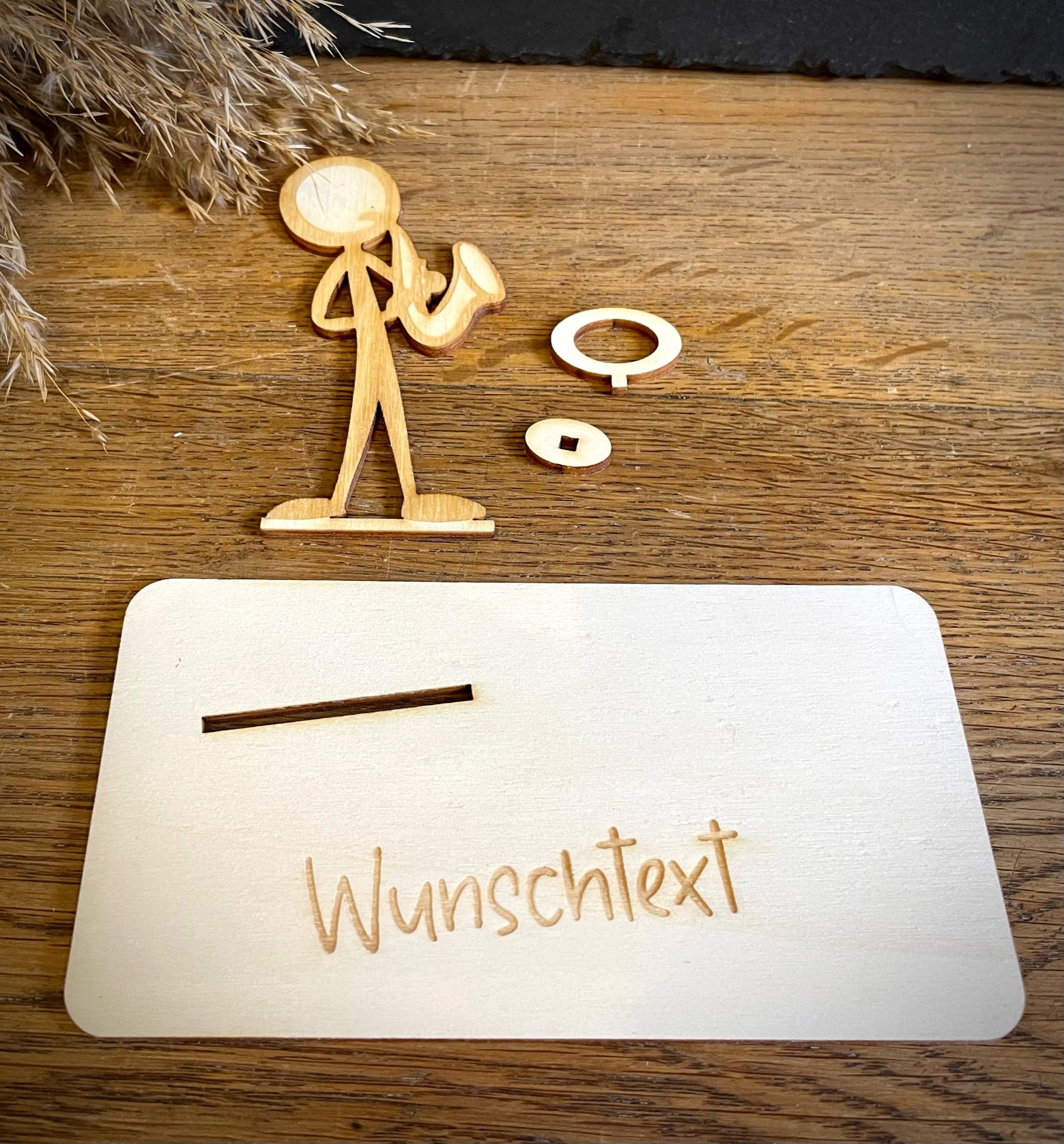 Geldscheinhalter Saxophon - Strichmännchen