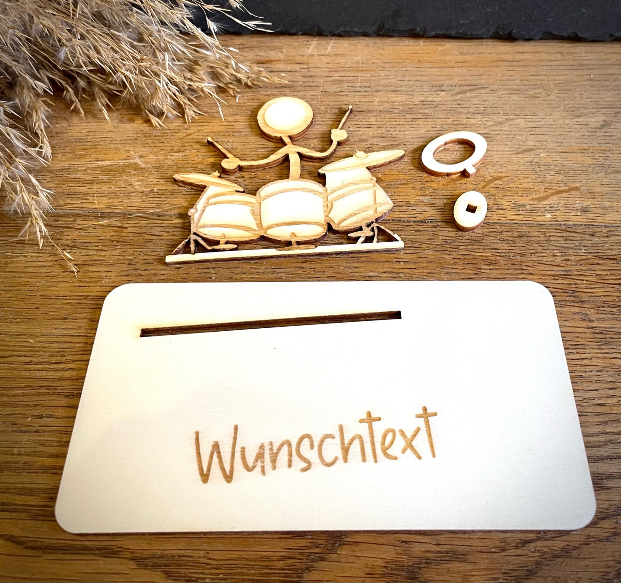 Geldscheinhalter Schlagzeug - Strichmännchen