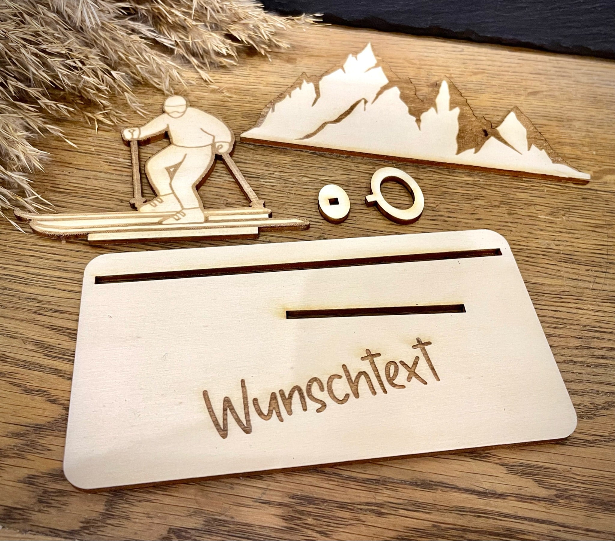 Geldscheinhalter Skifahrer, Langlauf