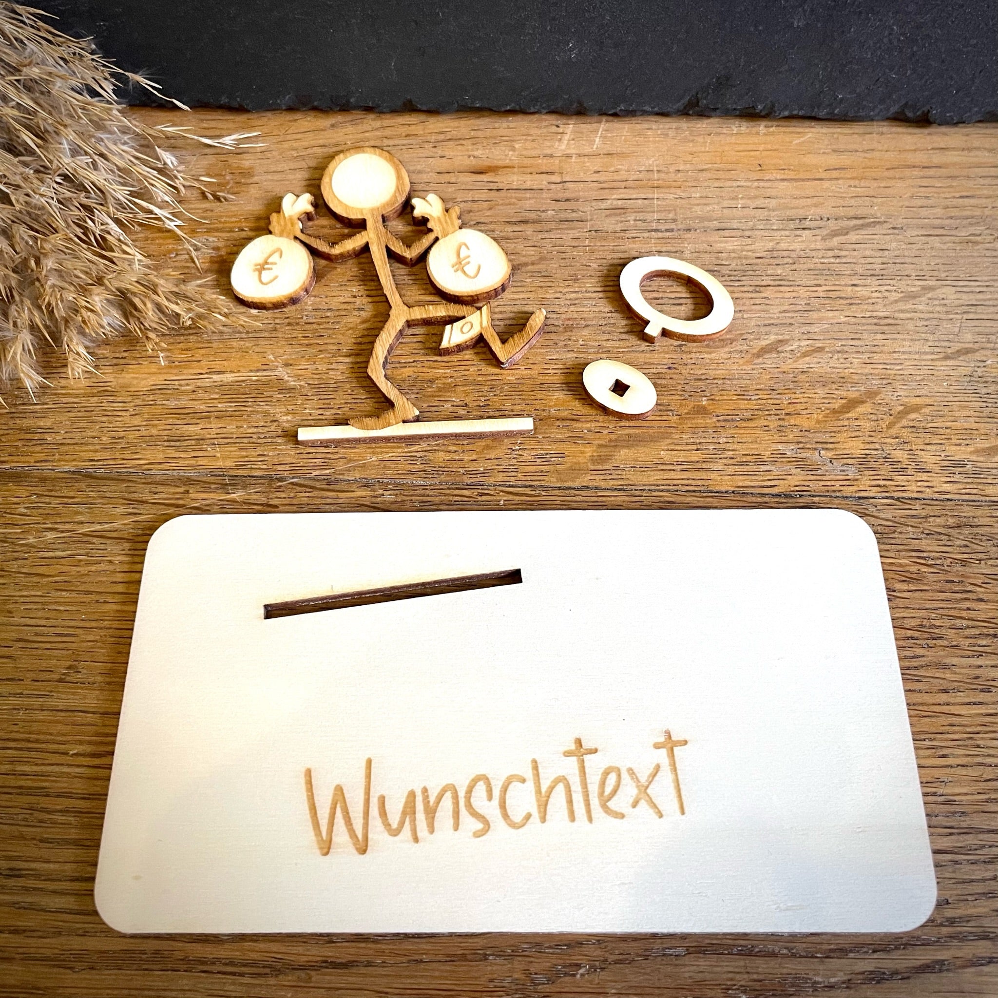 Geldscheinhalter Geldsack, Geld - Strichmännchen