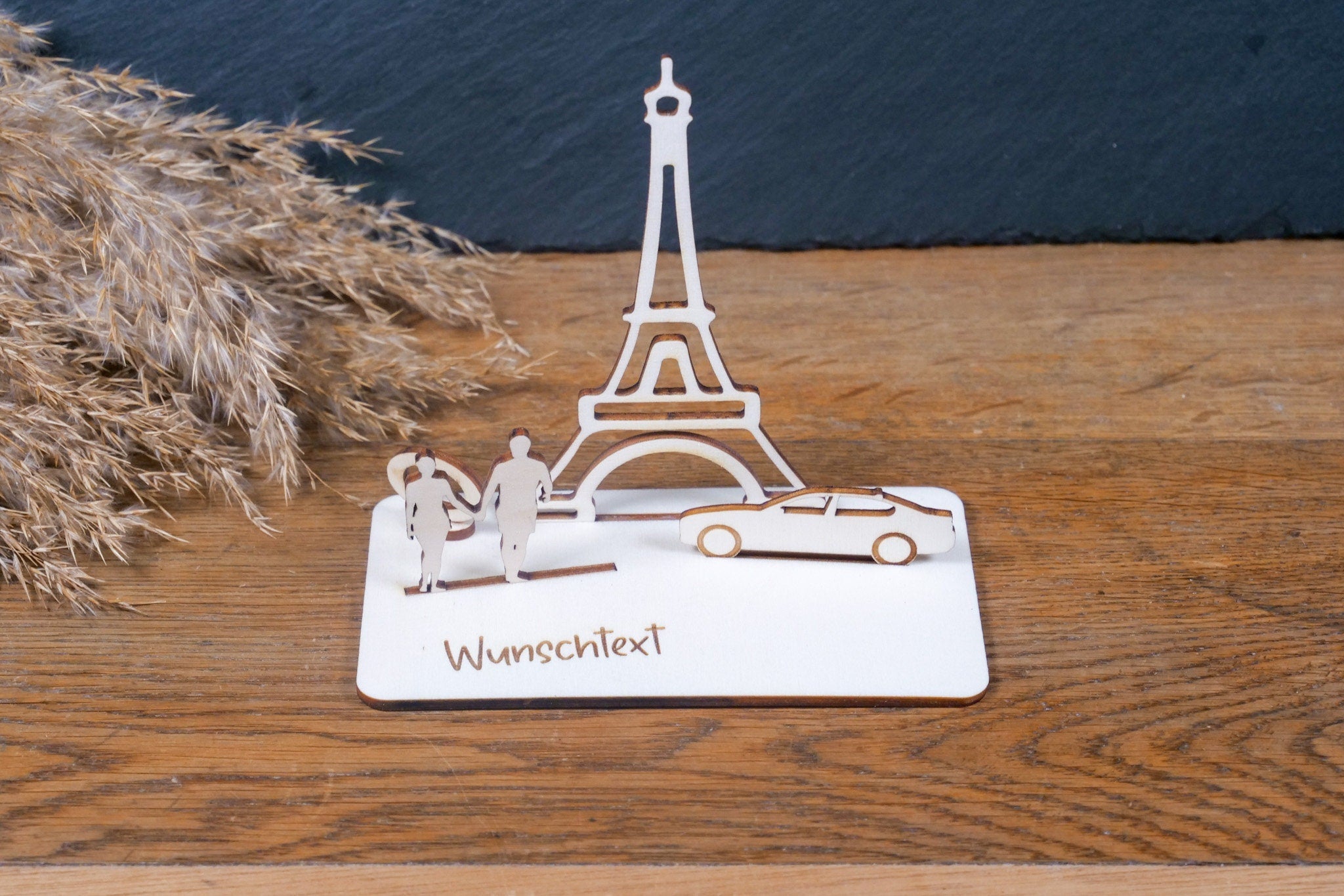 Geldscheinhalter Paris, Eiffelturm mit Auto und Pärchen